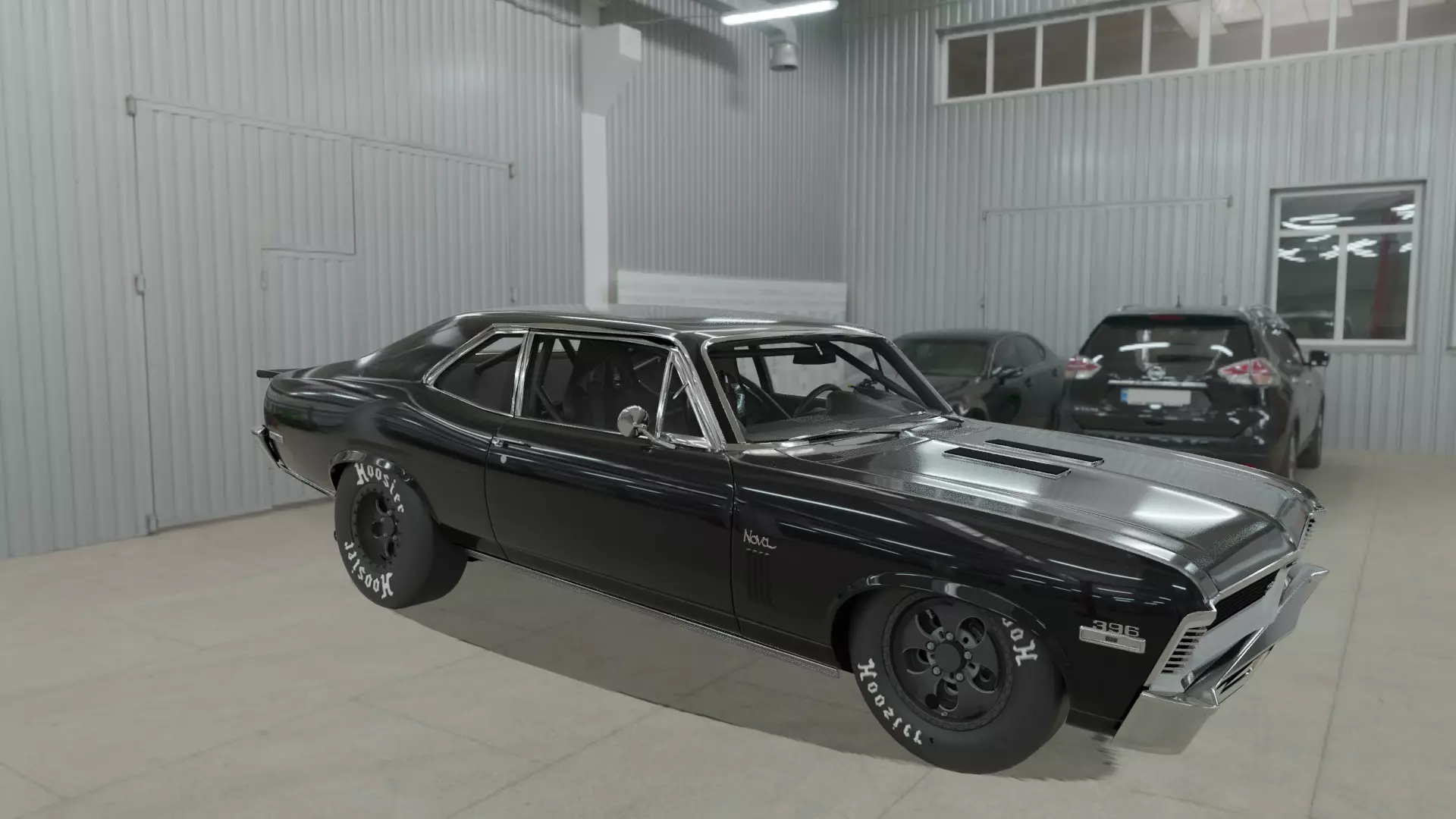 Old-school sports car Chevy Nova 3D print model_0