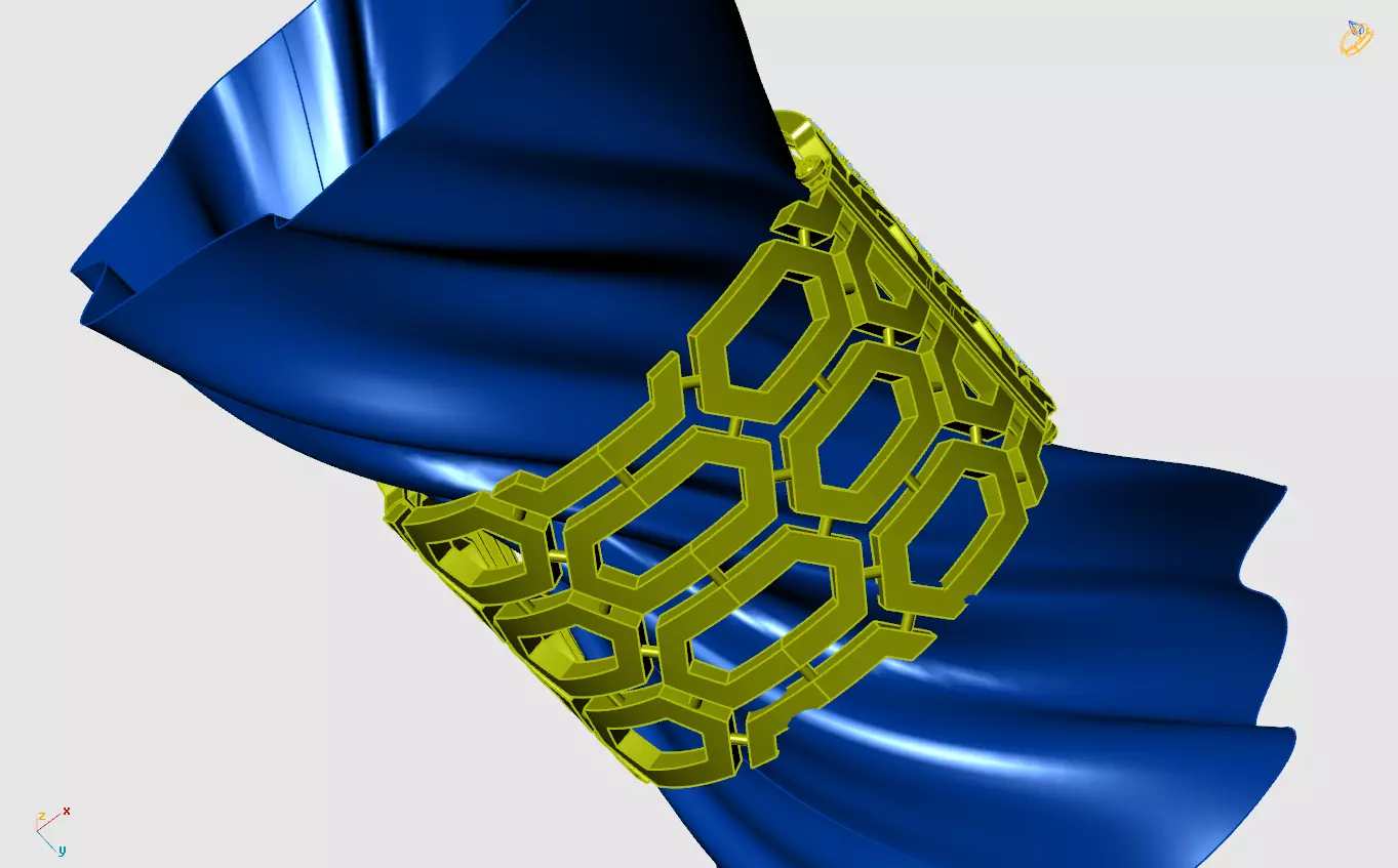 bvgar snake diamond  bracelet  3D print model_5