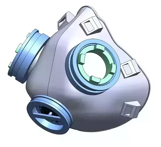 3D gas mask model