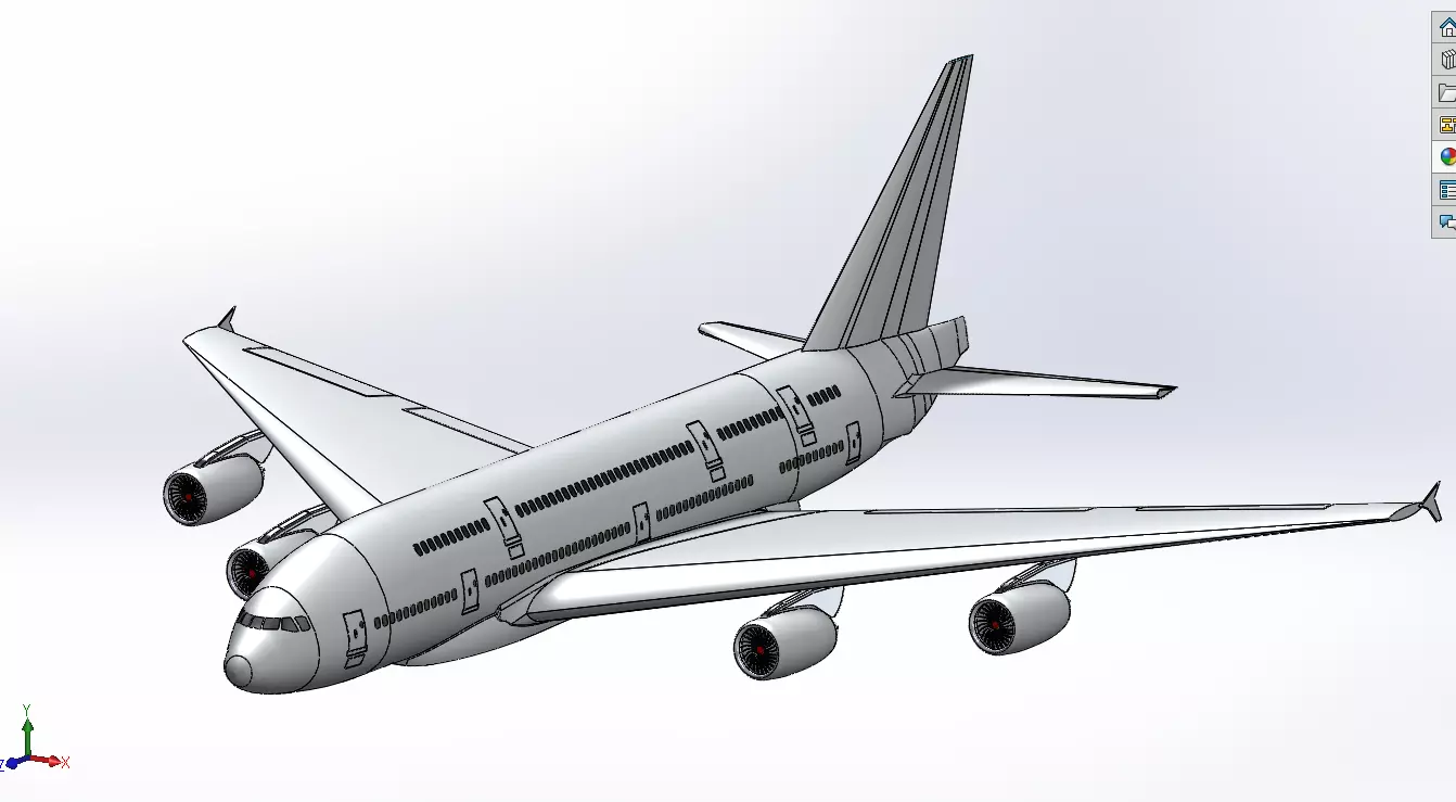 Airbus A380  3D print model_0