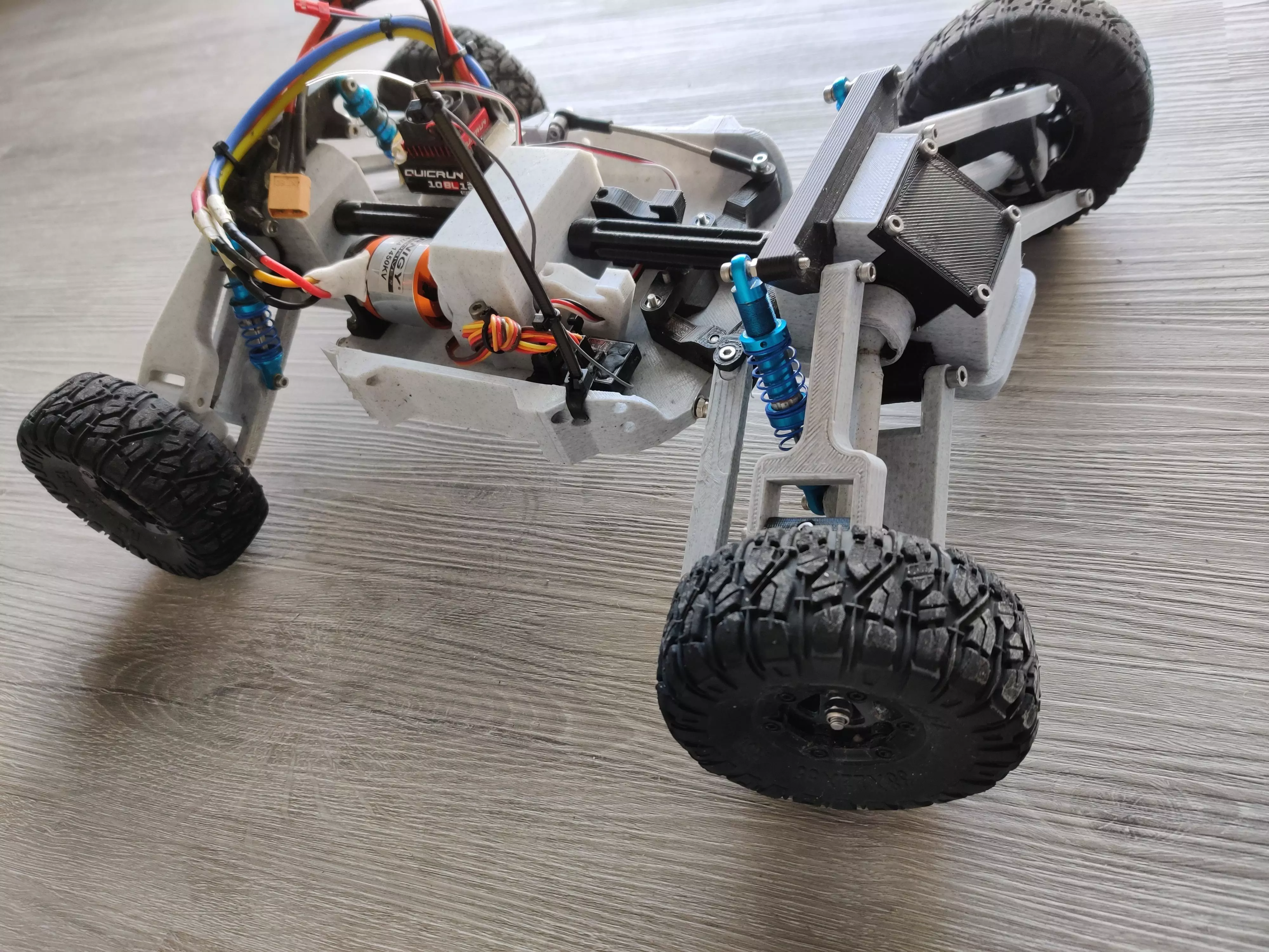 Electric toy car four-wheel model 3D print model_0