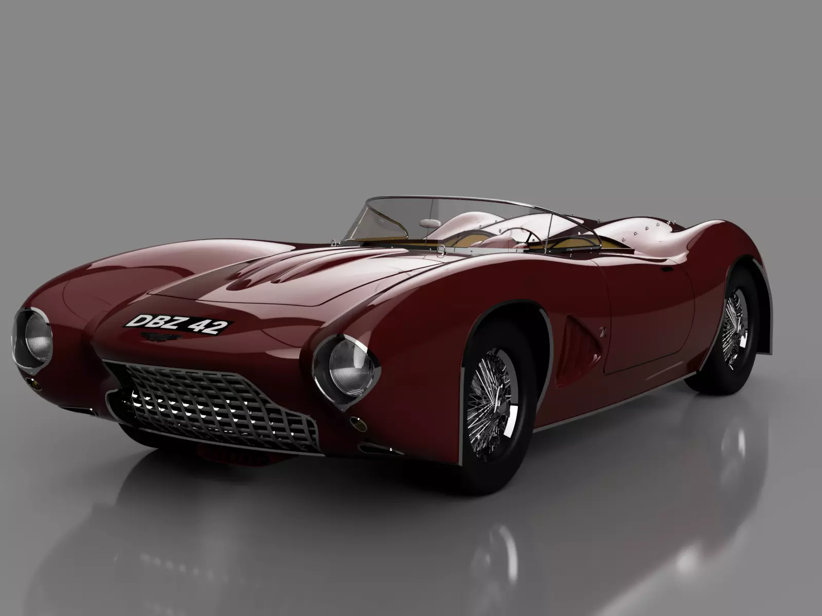 Aston Martin DB4 GT sedan Convertible sports car 3D print model_0