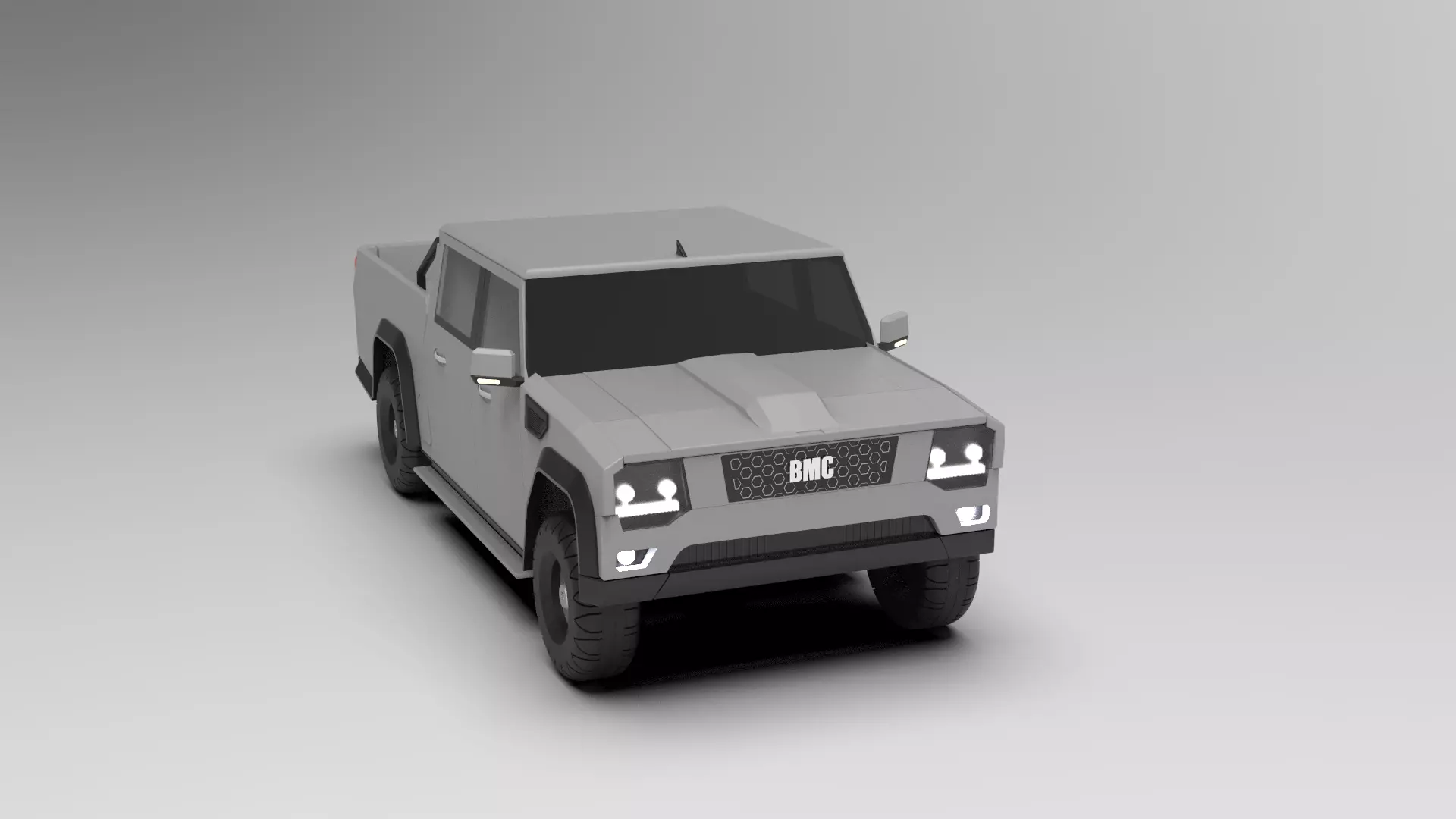 BMC pickup truck small truck transport vehicle model 3D print model_0