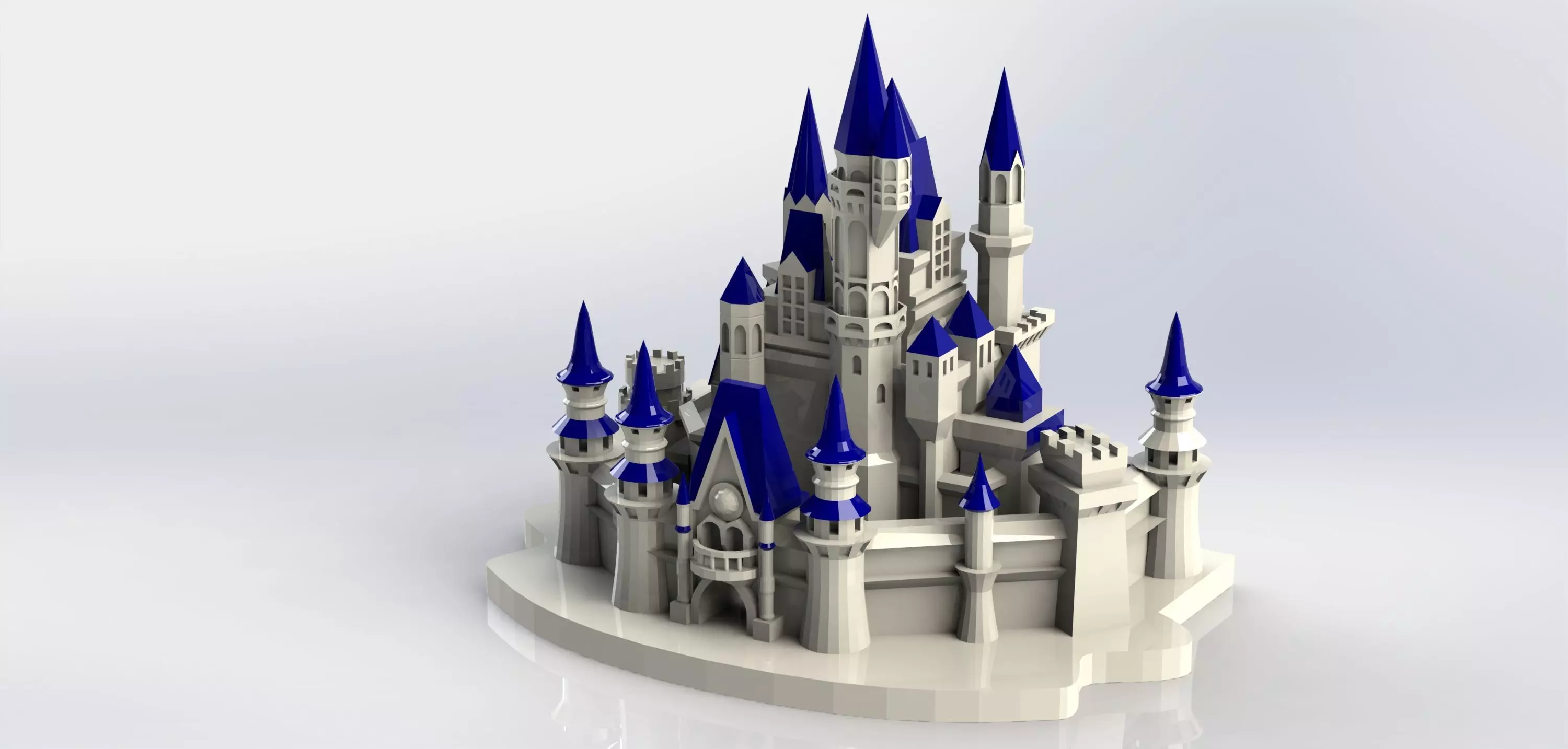 Ancient castle model 3D print model_0