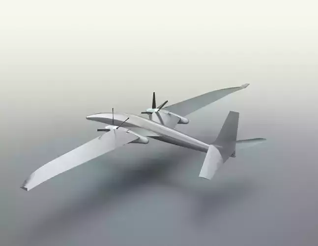 Akinci unmanned aerial vehicle Twin-engine aircraft model