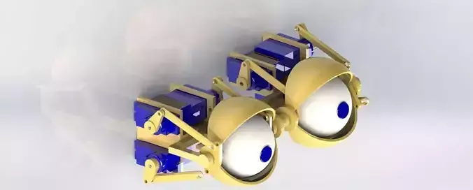 An eye device model simulating mechanical movement