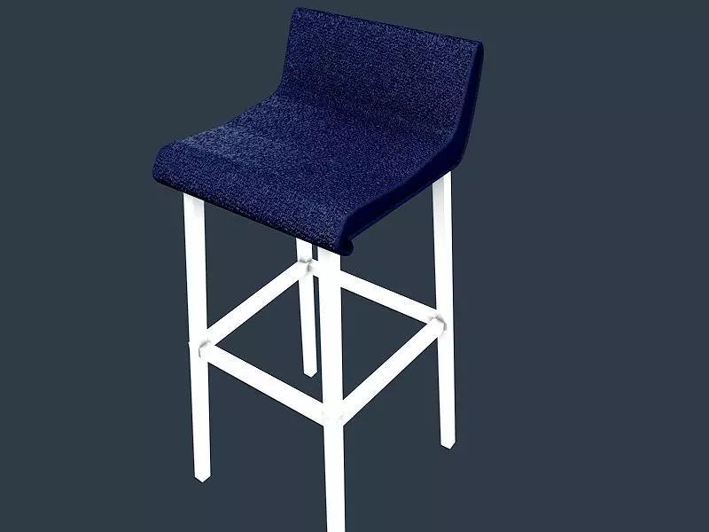 Iron-fabric sofa chair model 3D print model_0