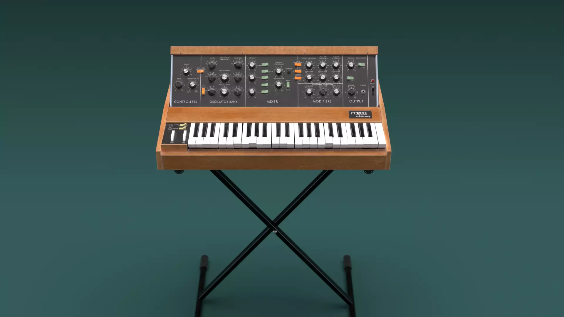 Minimoog Model D 1970 Low-poly 3D model_0