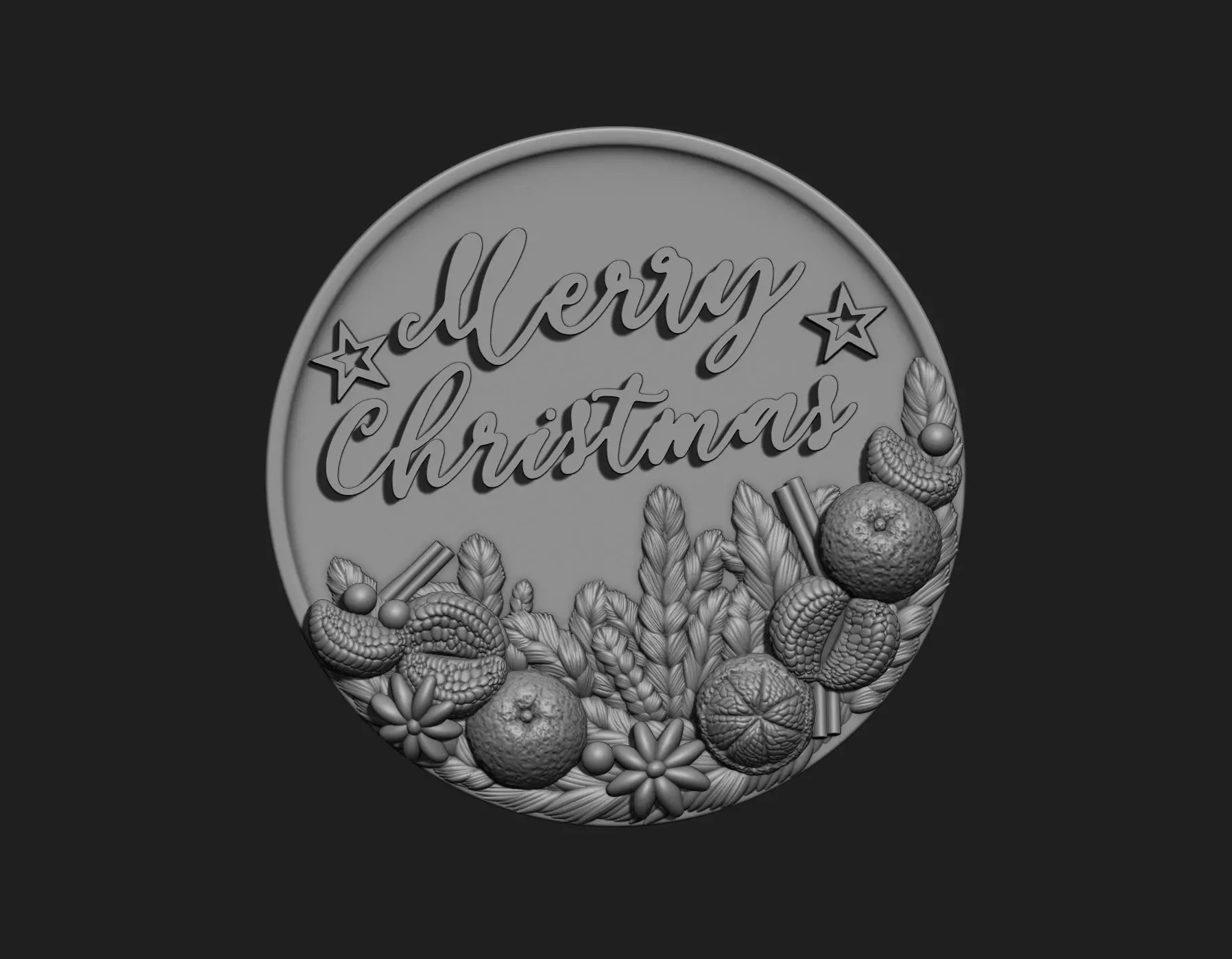 Merry Christmas Decoration 3D print model_0
