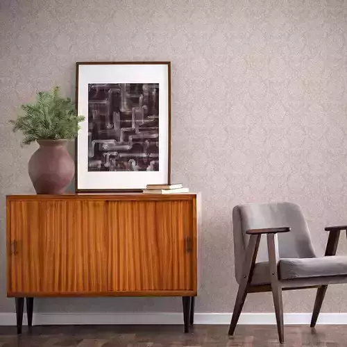 Blush Damask Embossed Wallpaper