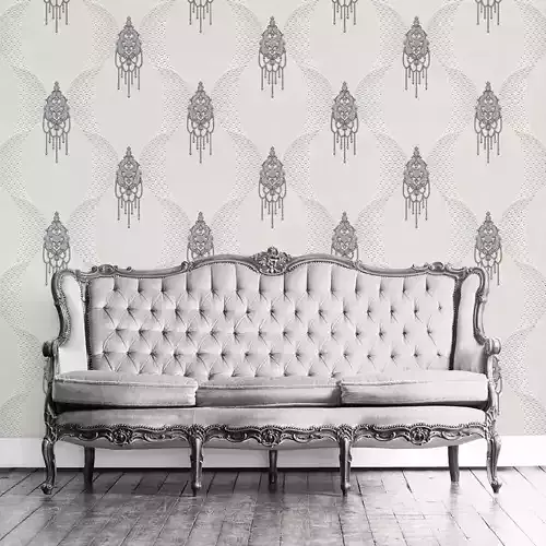 Ornate Pendant Motif Wallpaper  Texture