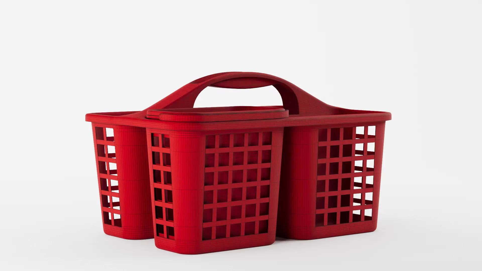 JiatuA Portable Plastic Shower Caddy Basket with Handle 3D model_11