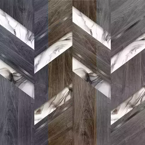 Dark Wood Chevron Marble Inlay Wallpaper Texture