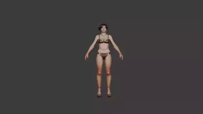 Woman in Bikini  Realistic 3D Character Model 