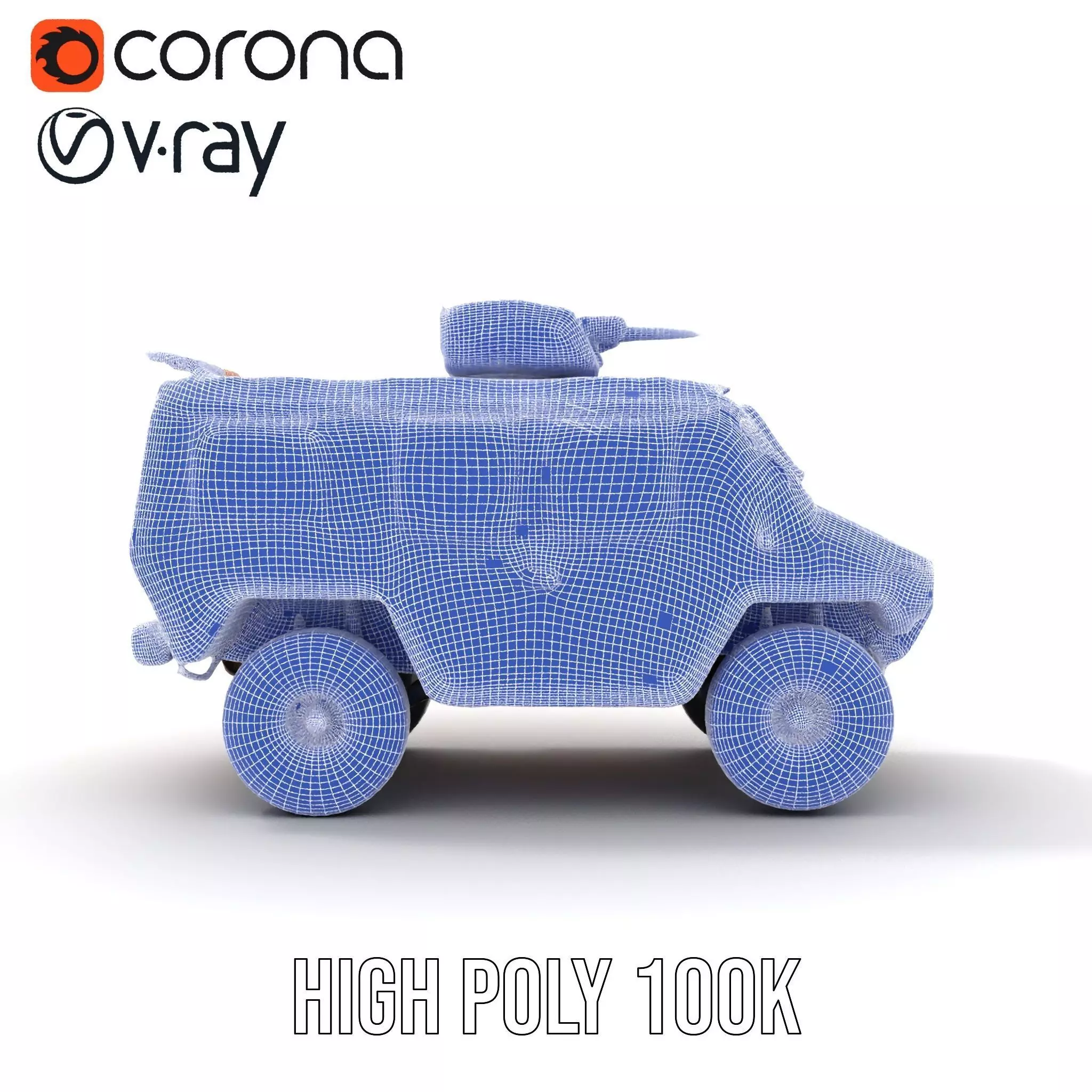 Camouflage Armored Vehicle model pack Low-poly 3D model_30