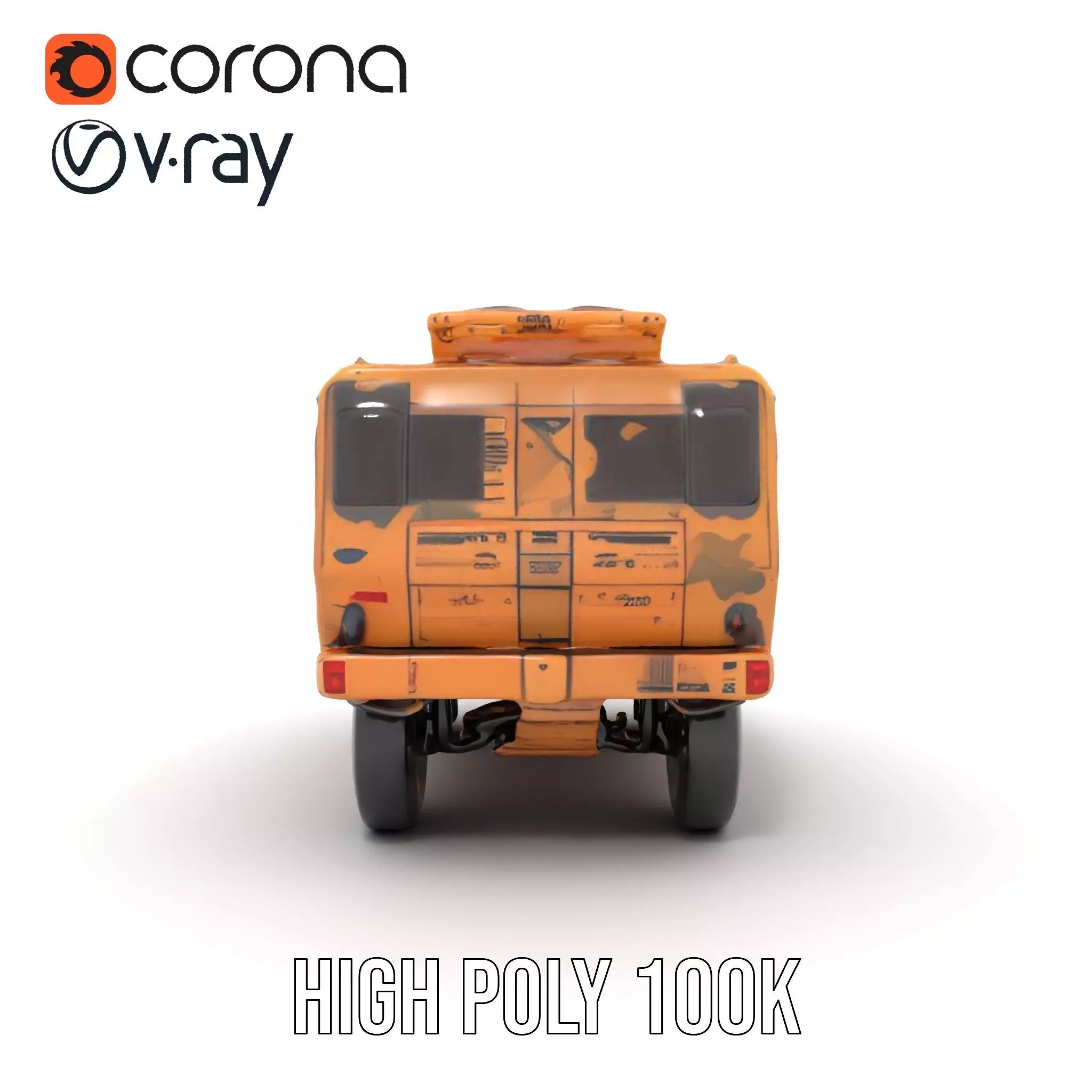 Camouflage Armored Vehicle model pack Low-poly 3D model_27