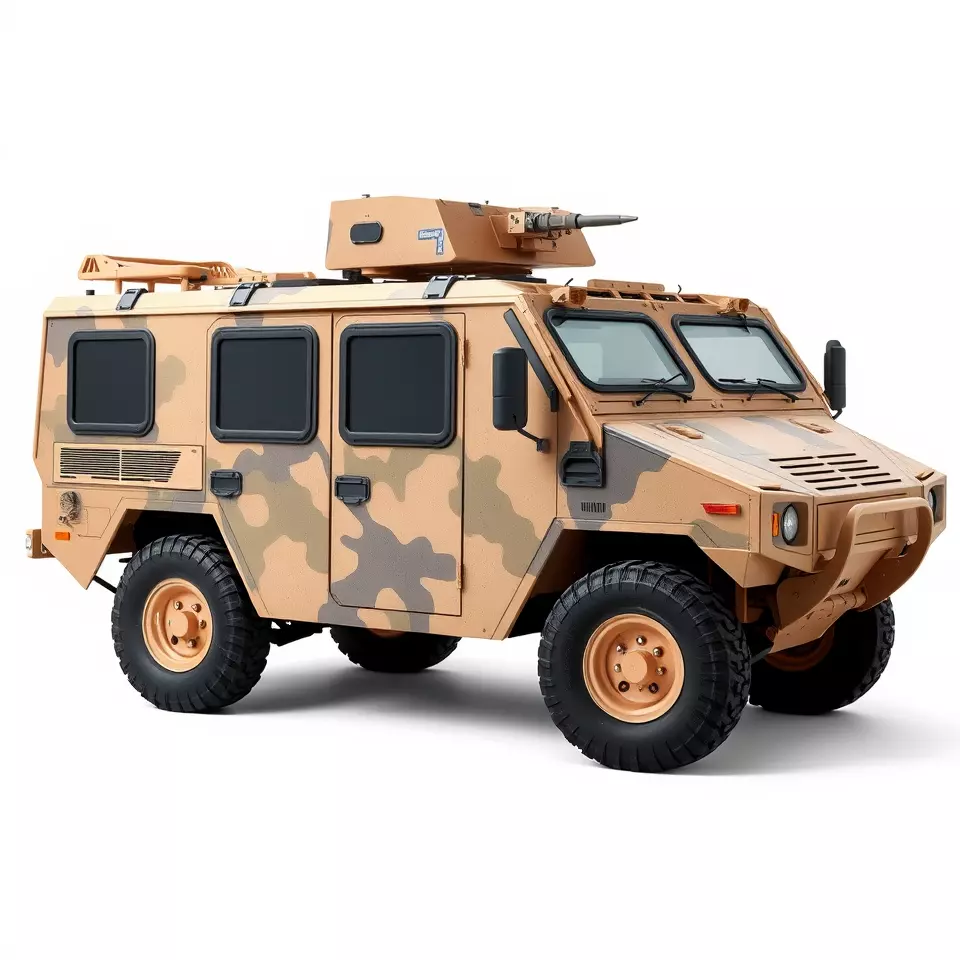 Camouflage Armored Vehicle model pack Low-poly 3D model_3