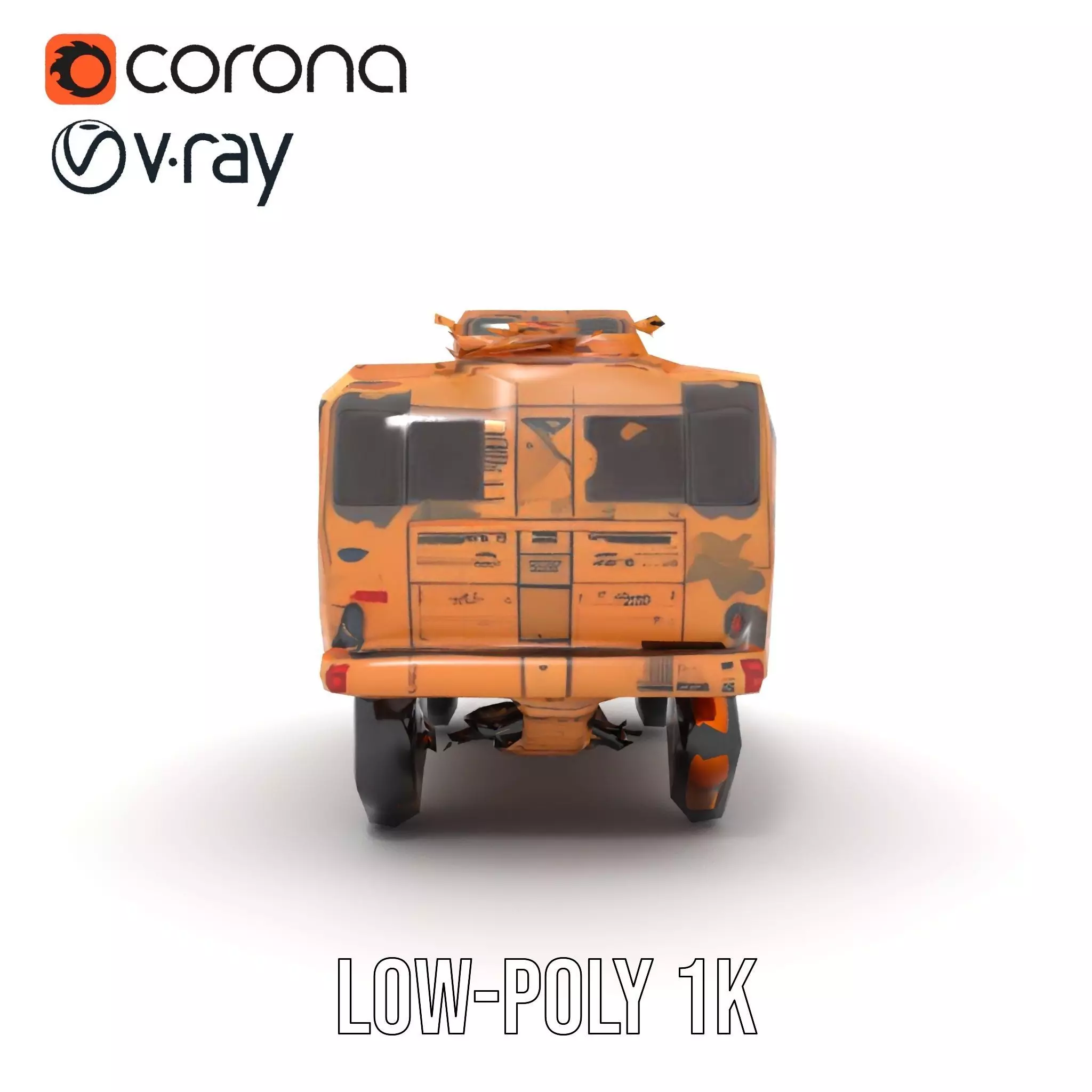 Camouflage Armored Vehicle model pack Low-poly 3D model_26