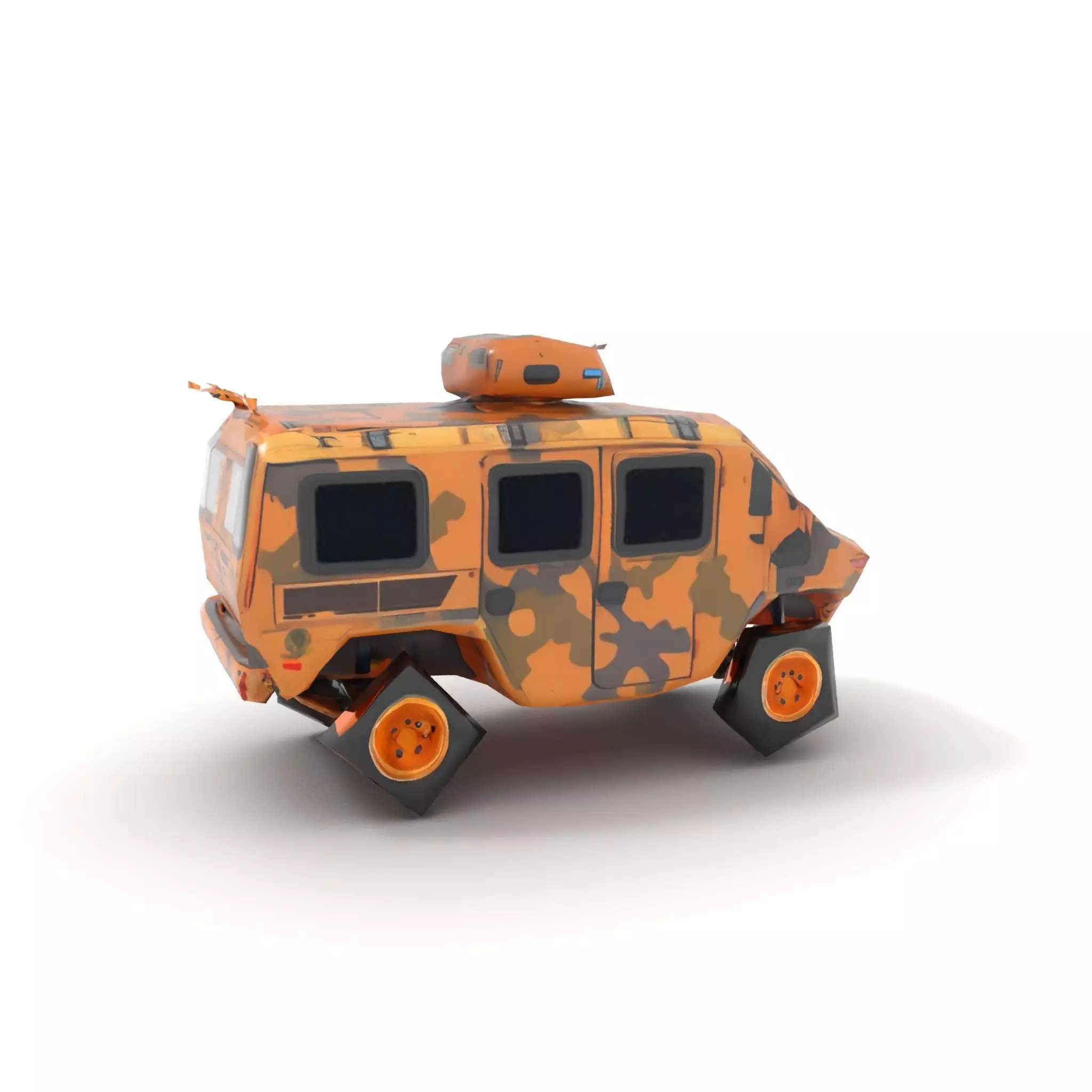 Camouflage Armored Vehicle model pack Low-poly 3D model_8