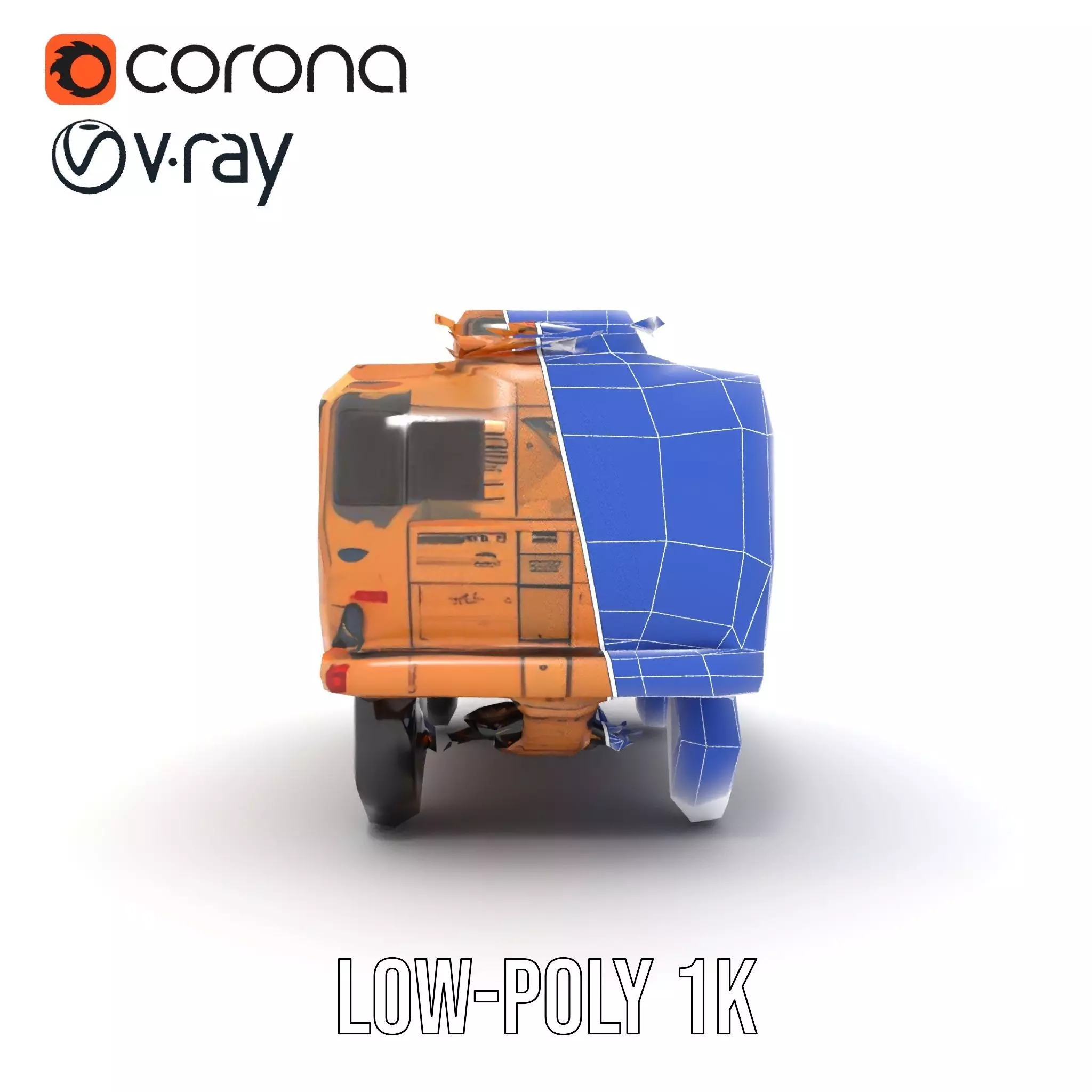 Camouflage Armored Vehicle model pack Low-poly 3D model_16