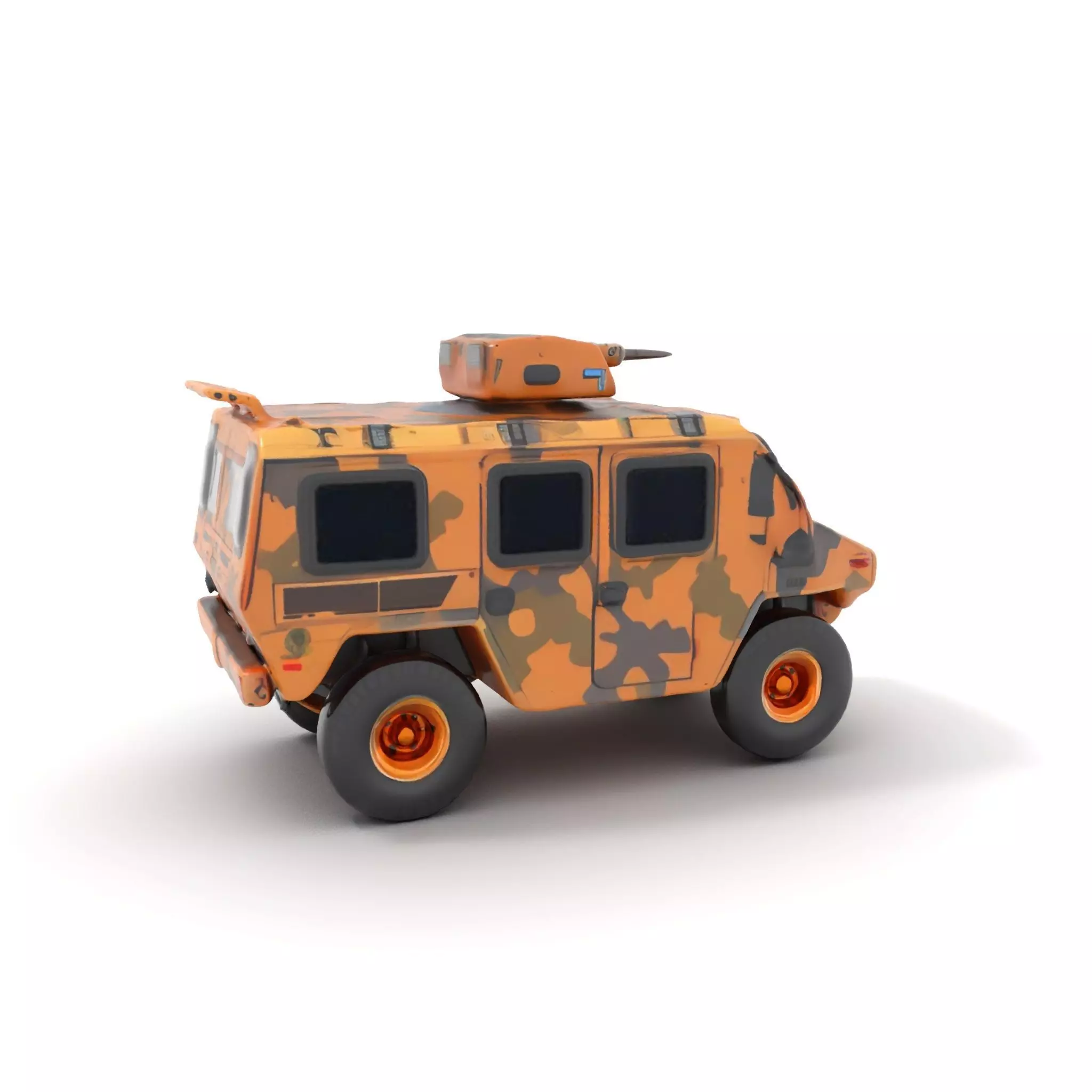 Camouflage Armored Vehicle model pack Low-poly 3D model_0