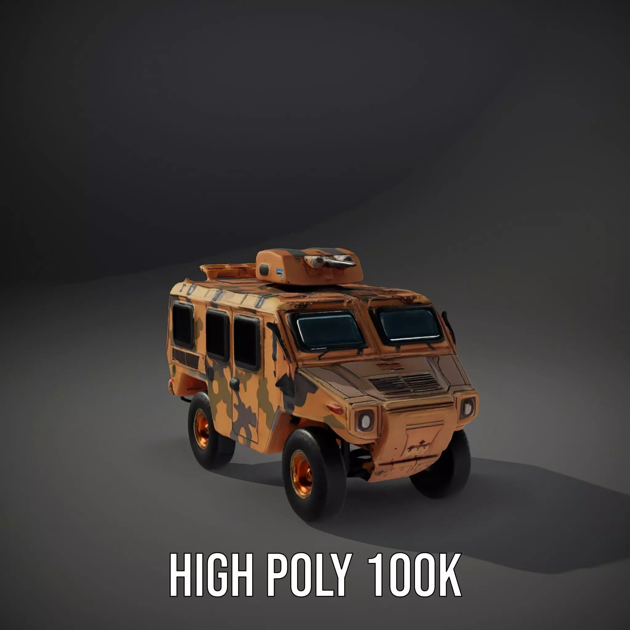 Camouflage Armored Vehicle model pack Low-poly 3D model_11