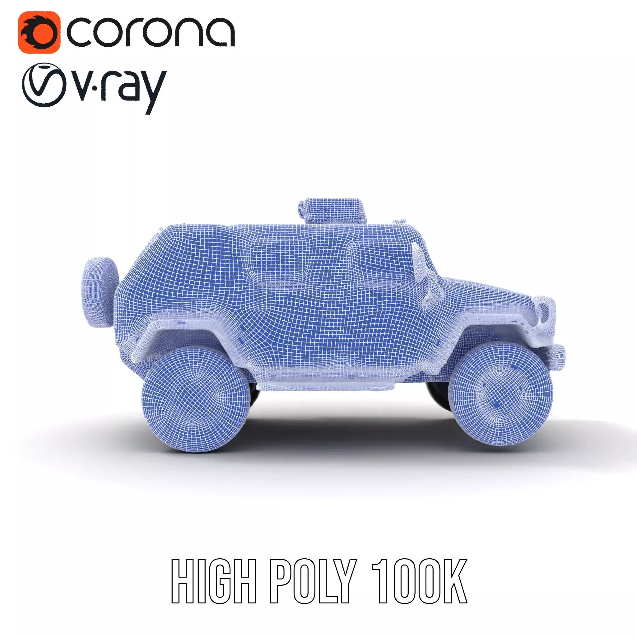 Camo Armored Vehicle model pack Low-poly 3D model_35