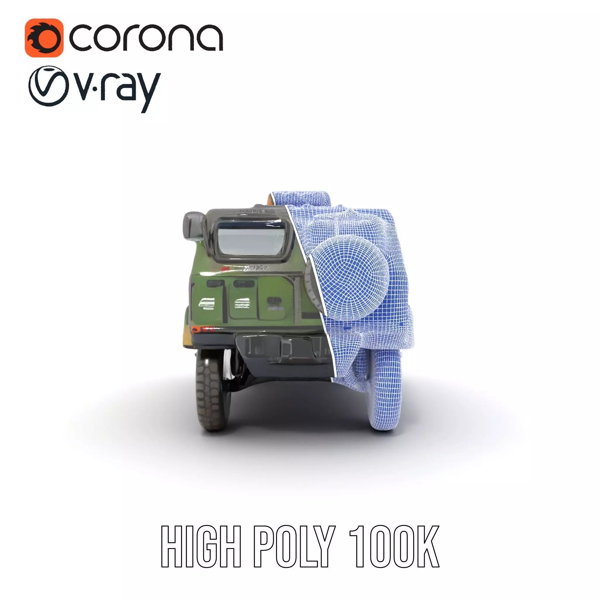 Camo Armored Vehicle model pack Low-poly 3D model_34