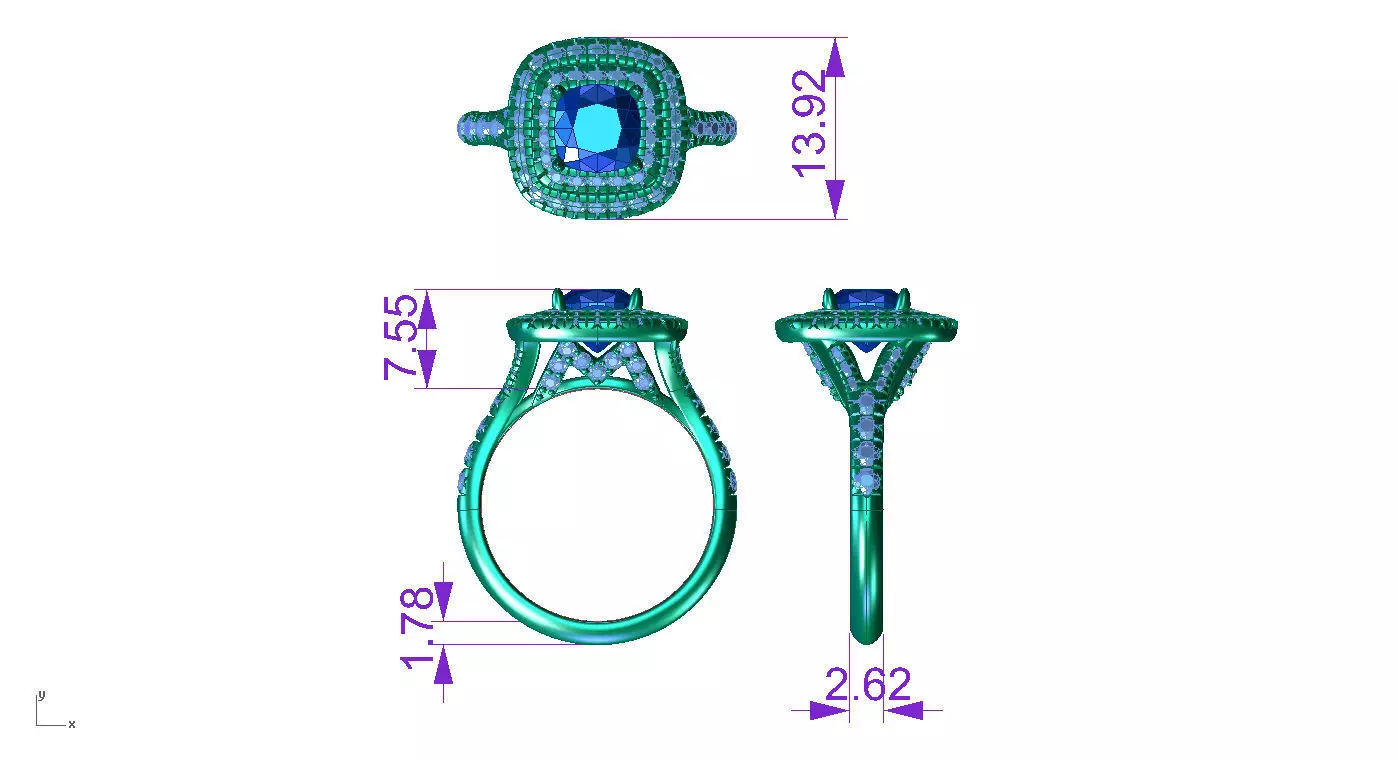 zjk r02 double halo ring 3D print model_8