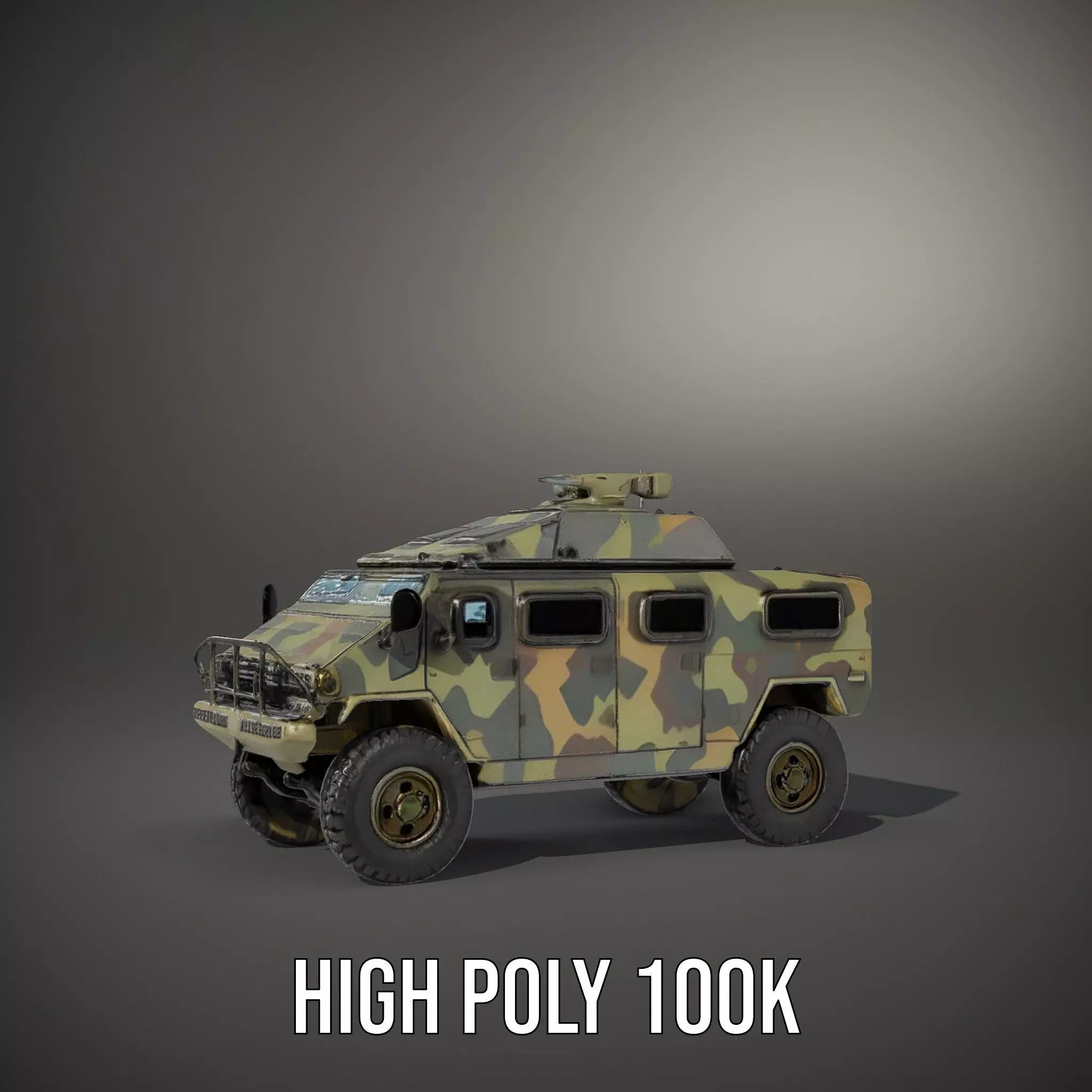 Camouflage Armored Vehicle model pack Low-poly 3D model_9