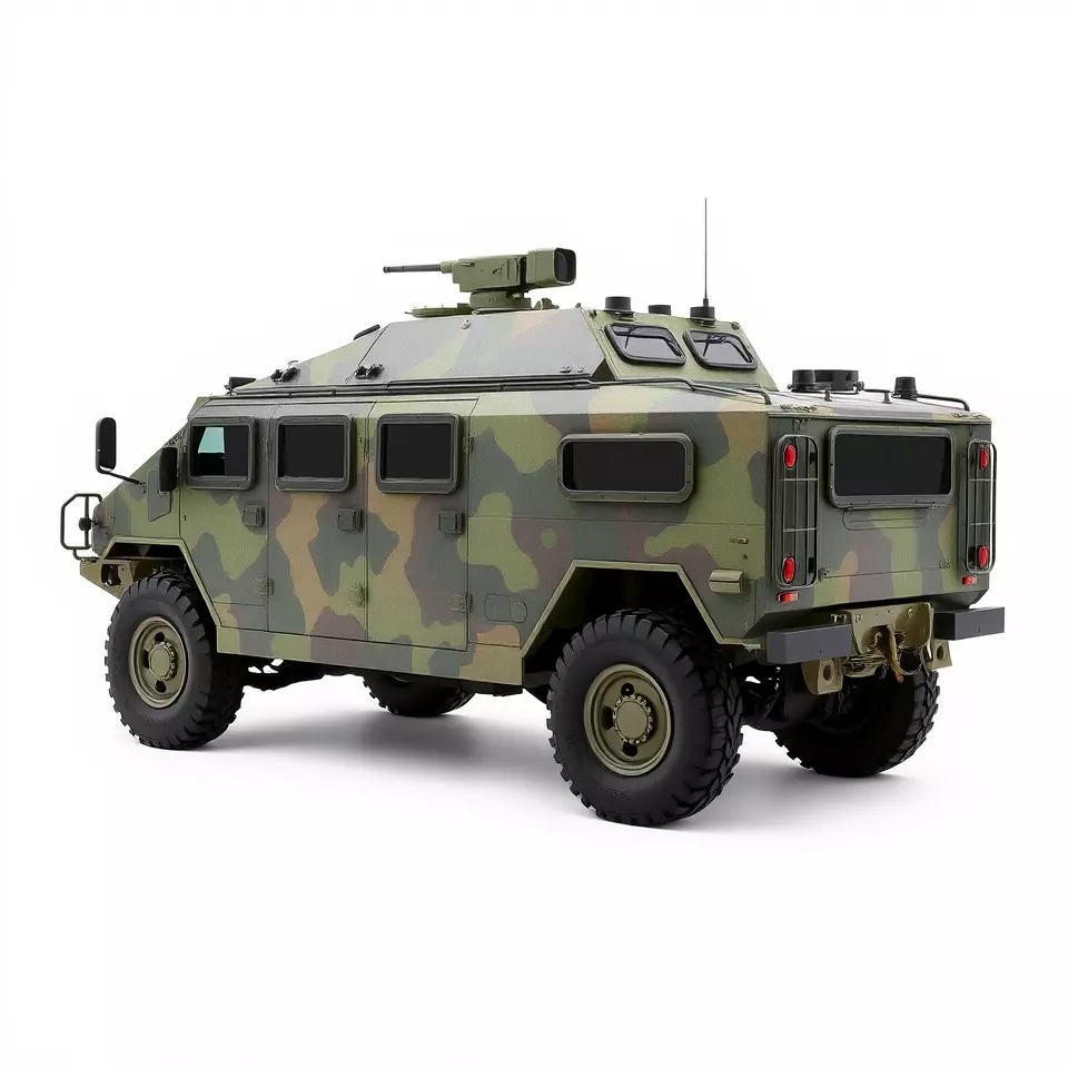 Camouflage Armored Vehicle model pack Low-poly 3D model_3