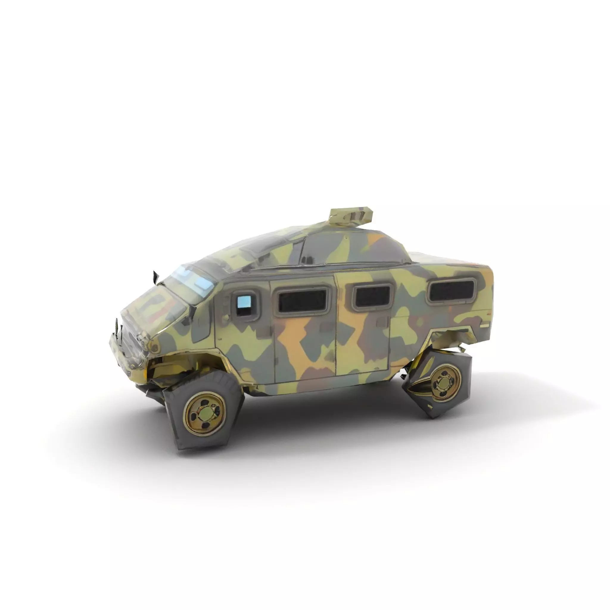 Camouflage Armored Vehicle model pack Low-poly 3D model_18