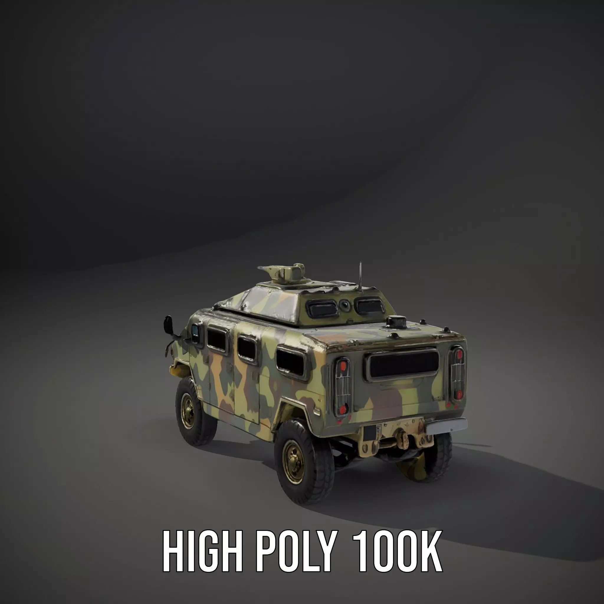 Camouflage Armored Vehicle model pack Low-poly 3D model_11
