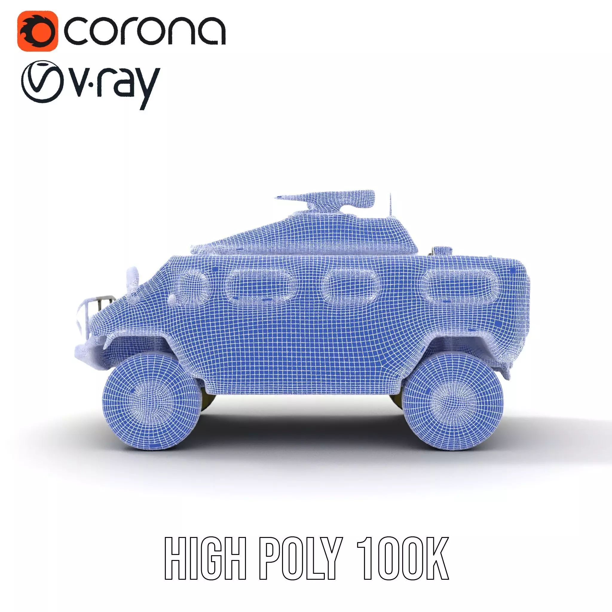 Camouflage Armored Vehicle model pack Low-poly 3D model_34