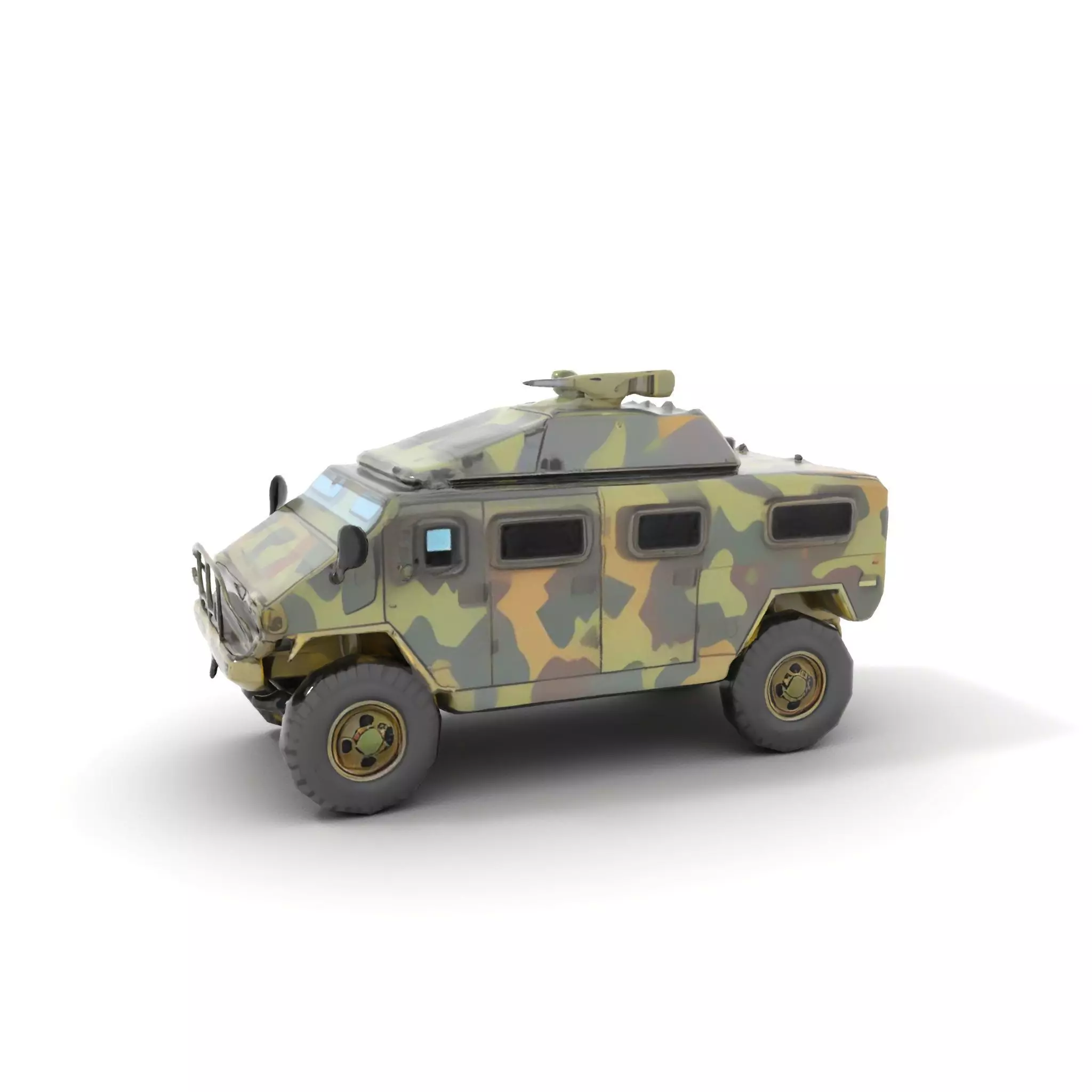 Camouflage Armored Vehicle model pack Low-poly 3D model_7