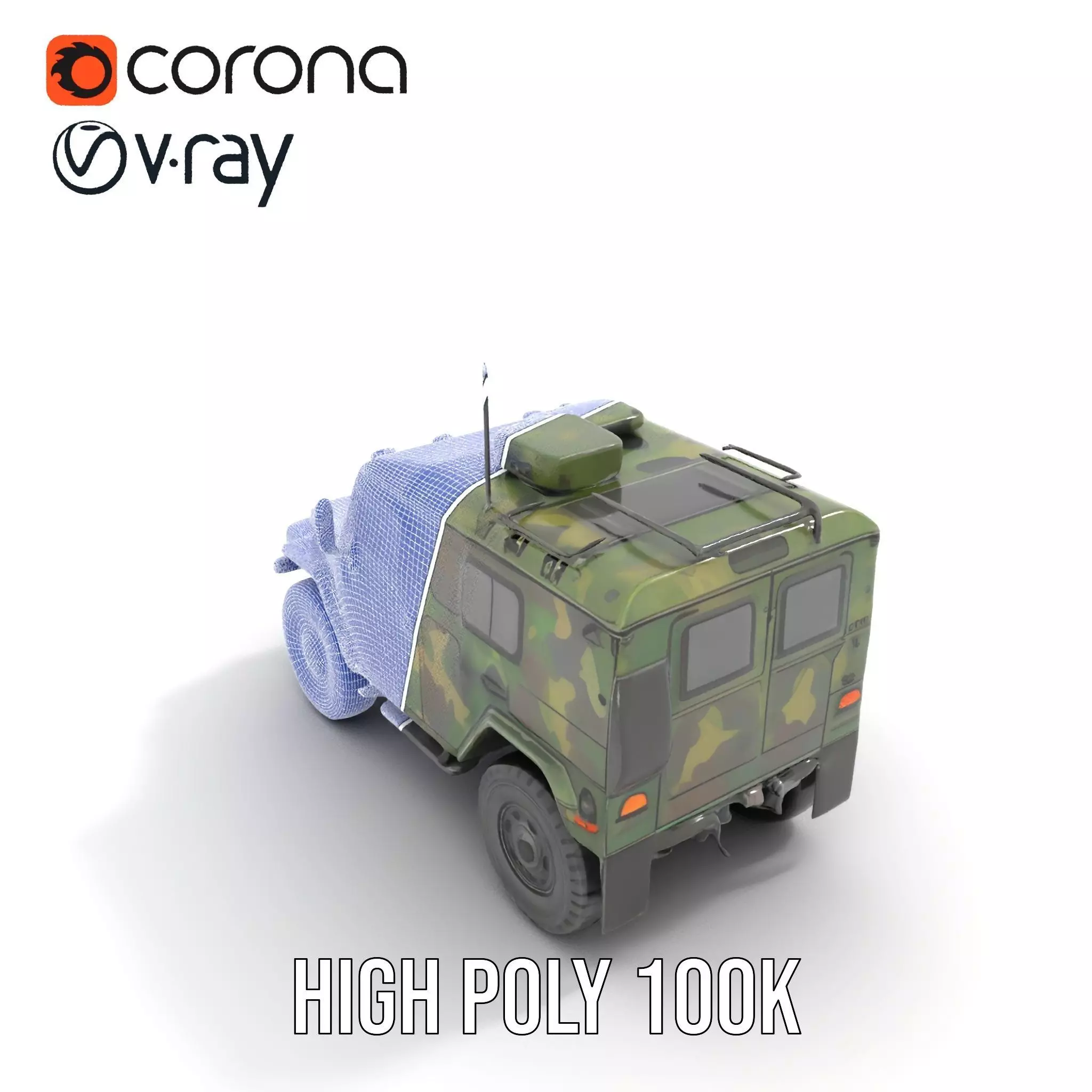 Camouflage Armored Vehicle model pack Low-poly 3D model_35