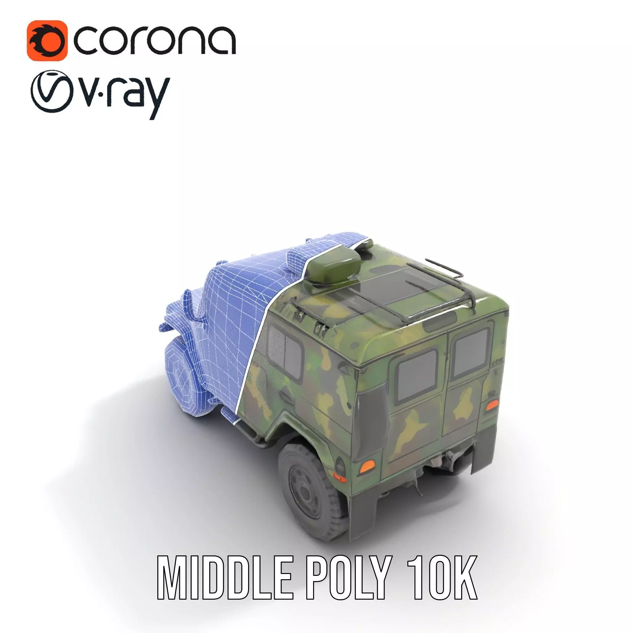 Camouflage Armored Vehicle model pack Low-poly 3D model_27