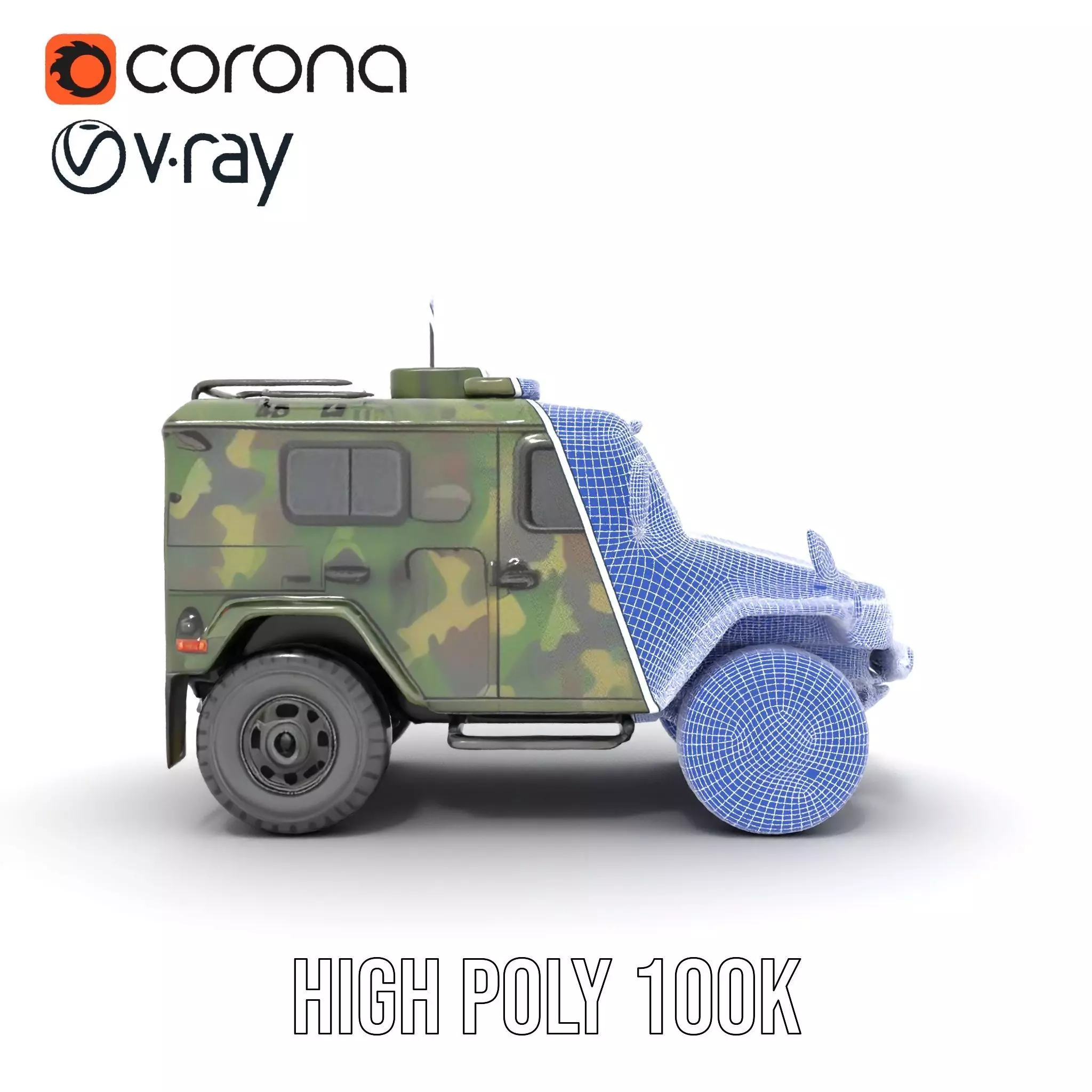 Camouflage Armored Vehicle model pack Low-poly 3D model_32
