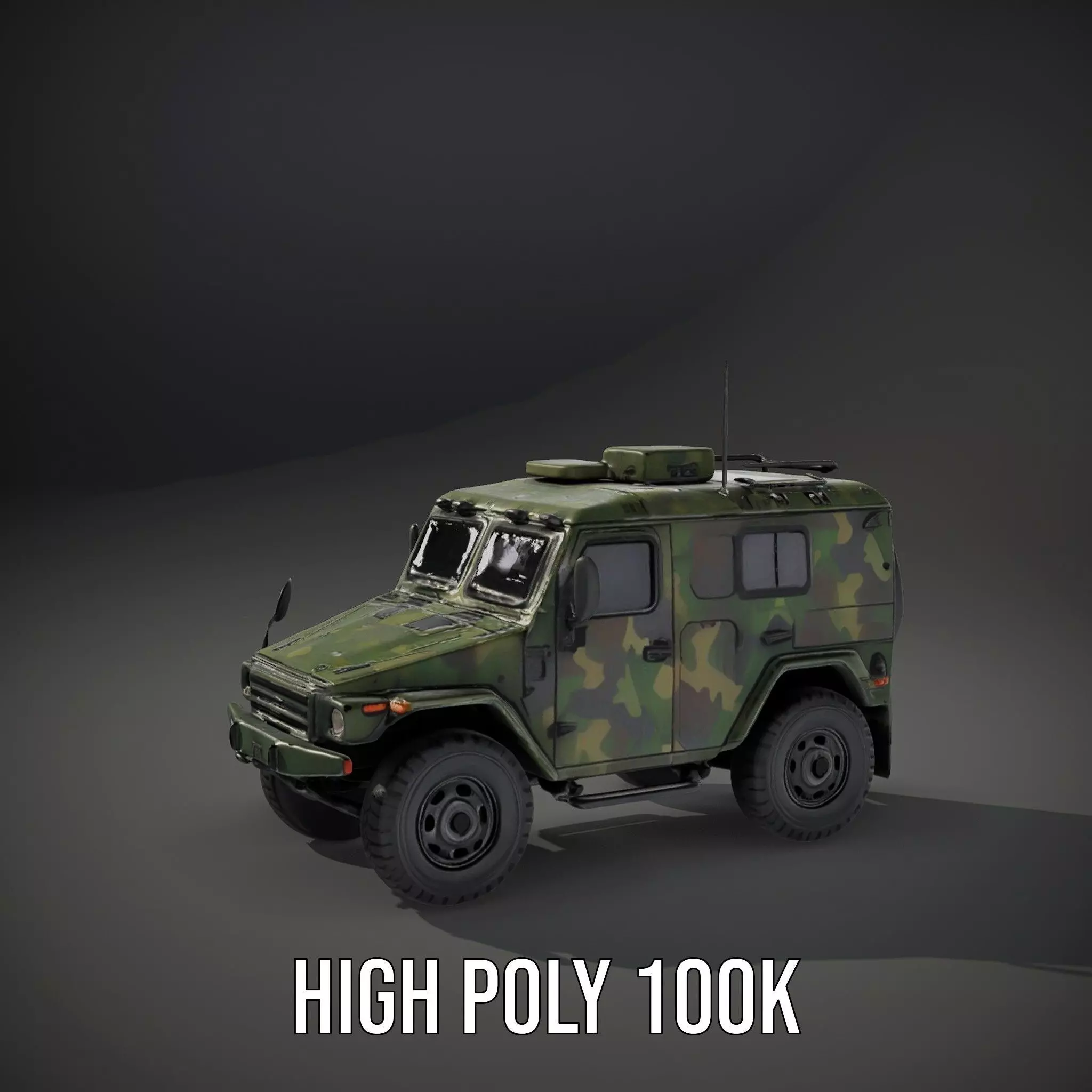 Camouflage Armored Vehicle model pack Low-poly 3D model_11