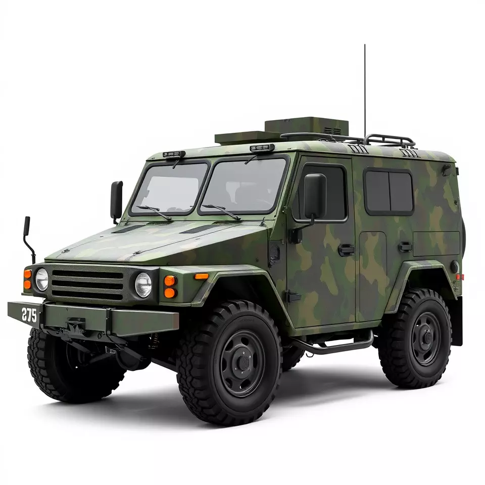 Camouflage Armored Vehicle model pack Low-poly 3D model_3