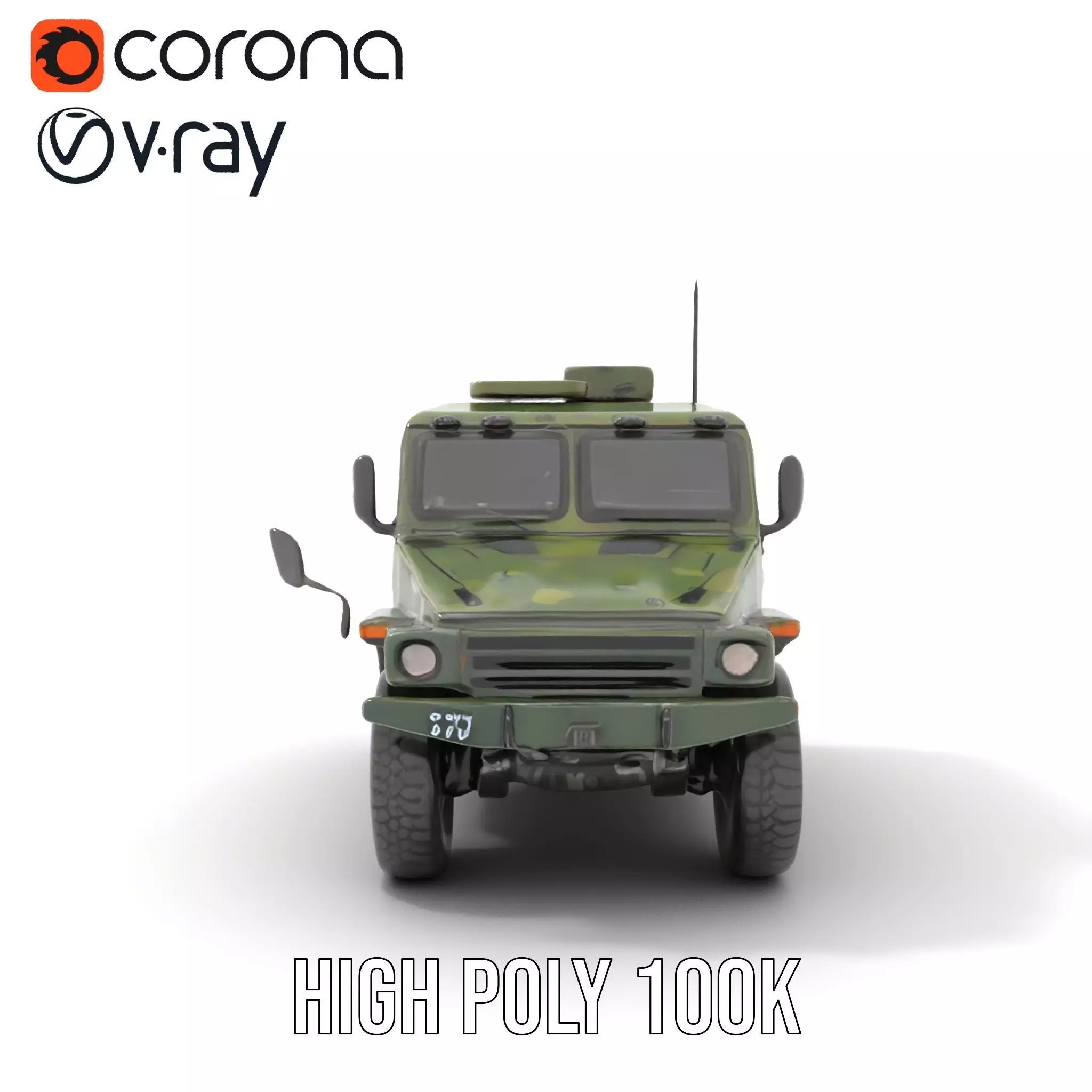 Camouflage Armored Vehicle model pack Low-poly 3D model_29