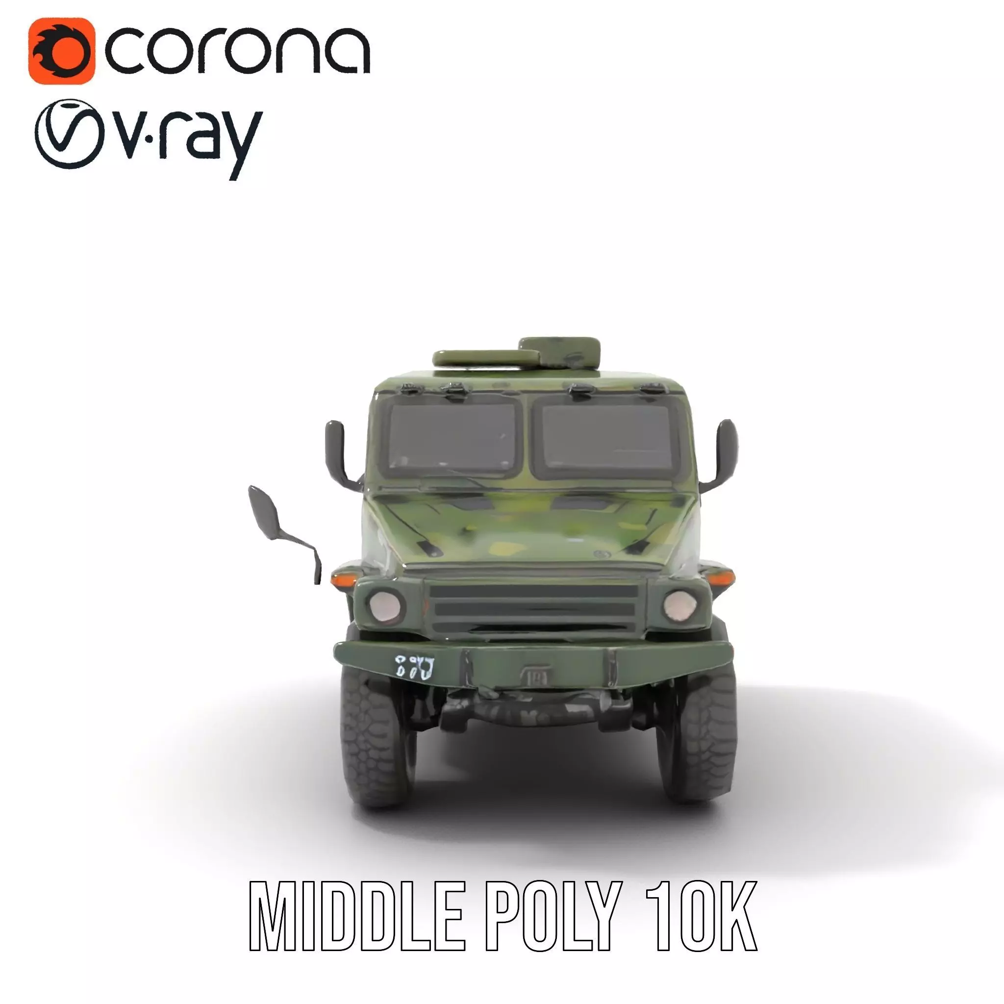 Camouflage Armored Vehicle model pack Low-poly 3D model_30