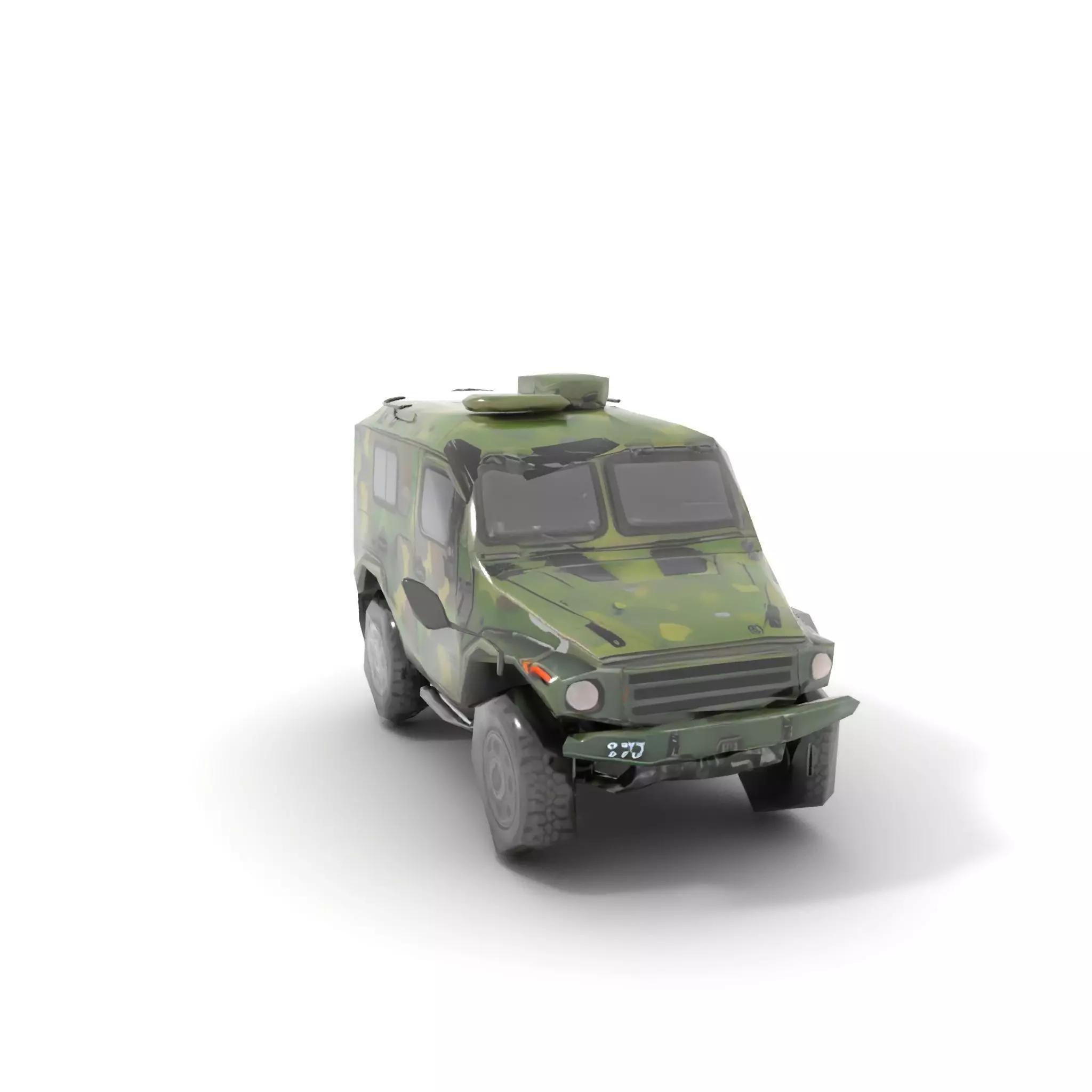 Camouflage Armored Vehicle model pack Low-poly 3D model_10
