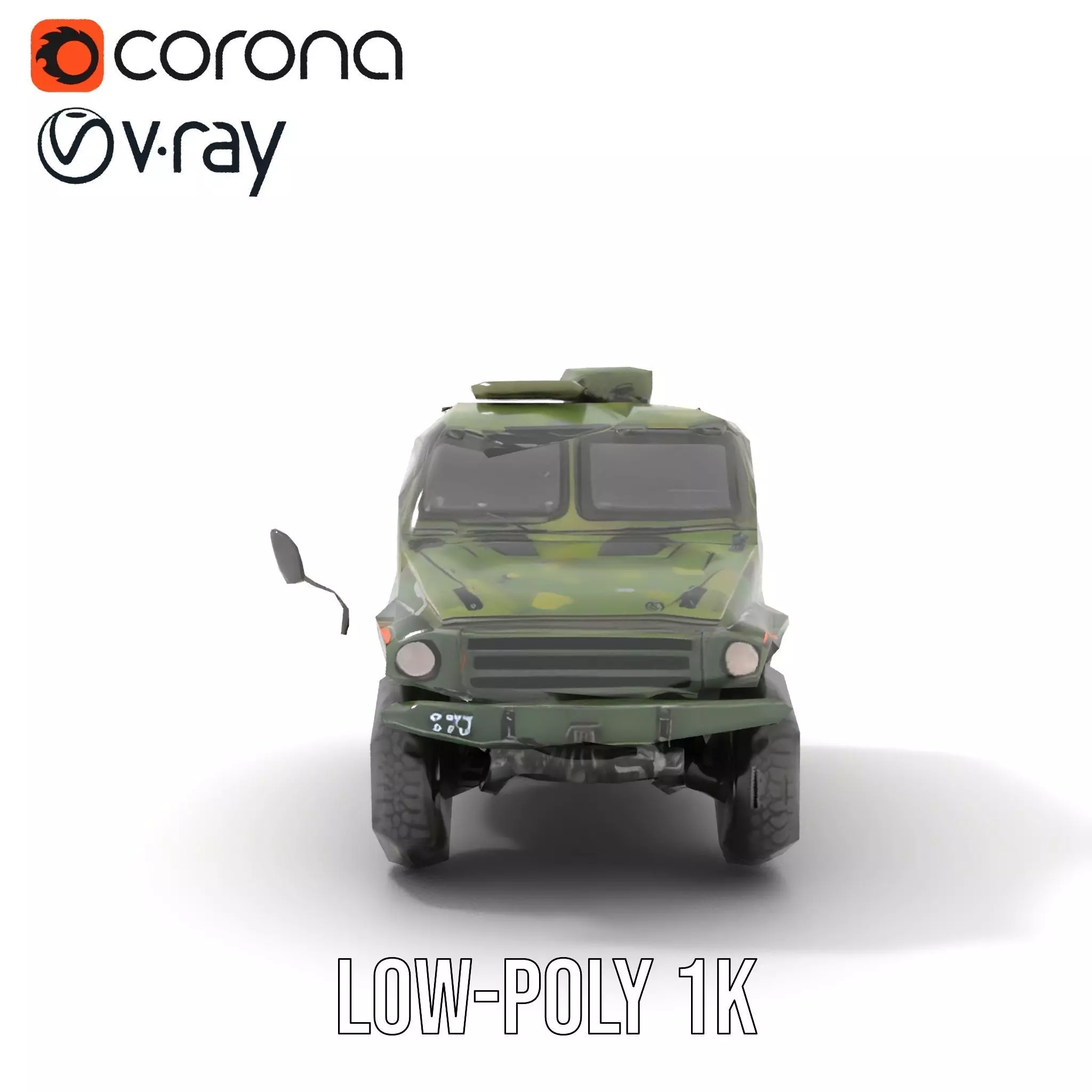 Camouflage Armored Vehicle model pack Low-poly 3D model_28
