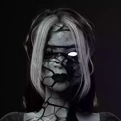 Nyx  The Cursed Widow  Demonic Female Character Fully Rigge