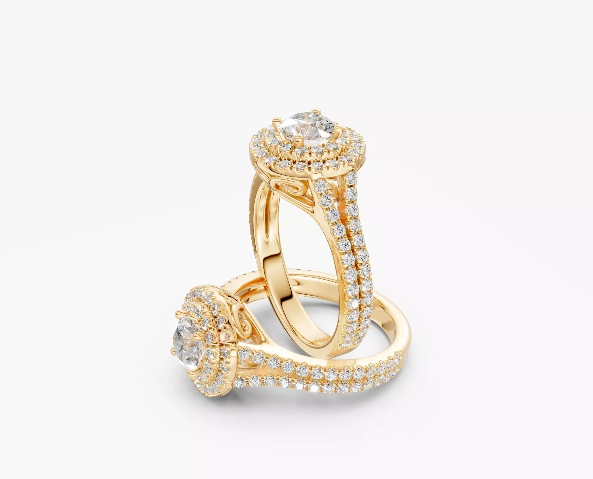 zjk r08 double halo ring 3D print model_0