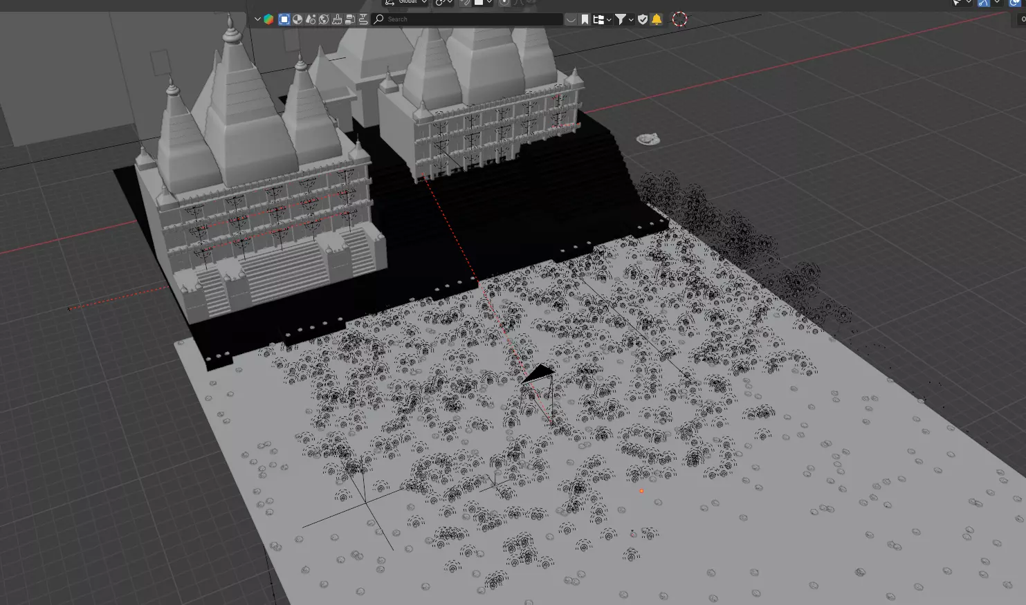Hindu temple Low-poly 3D model_7
