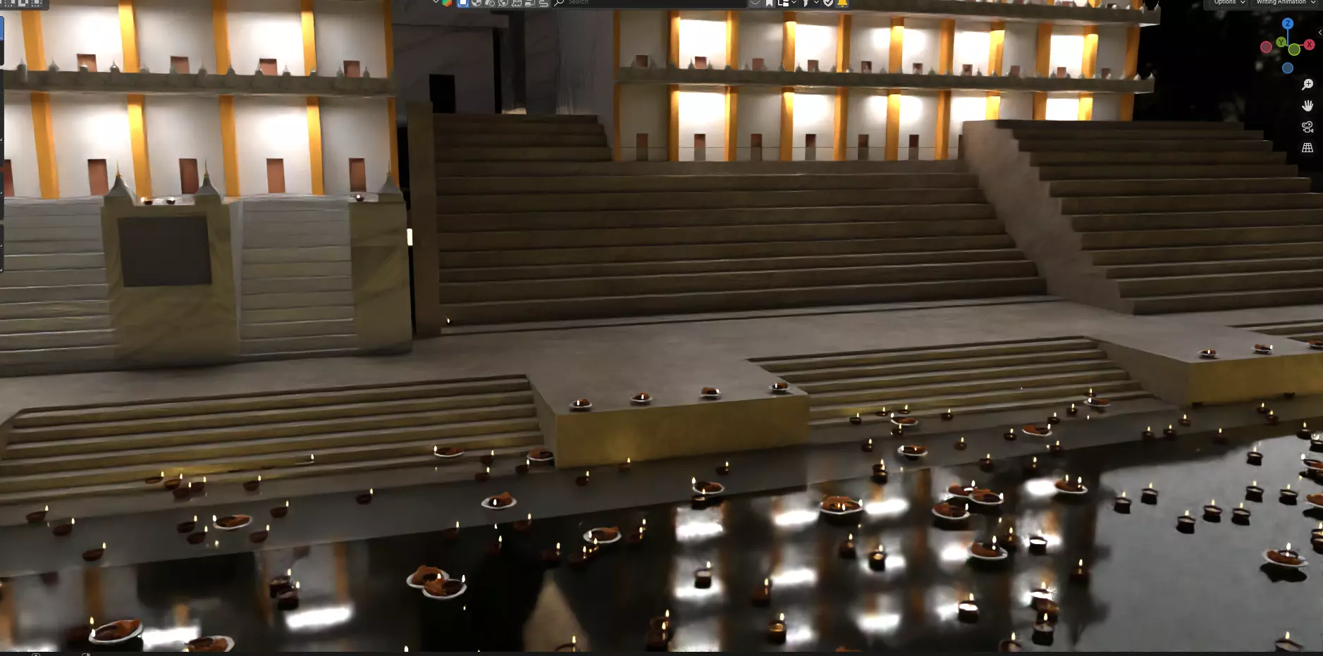 Hindu temple Low-poly 3D model_9