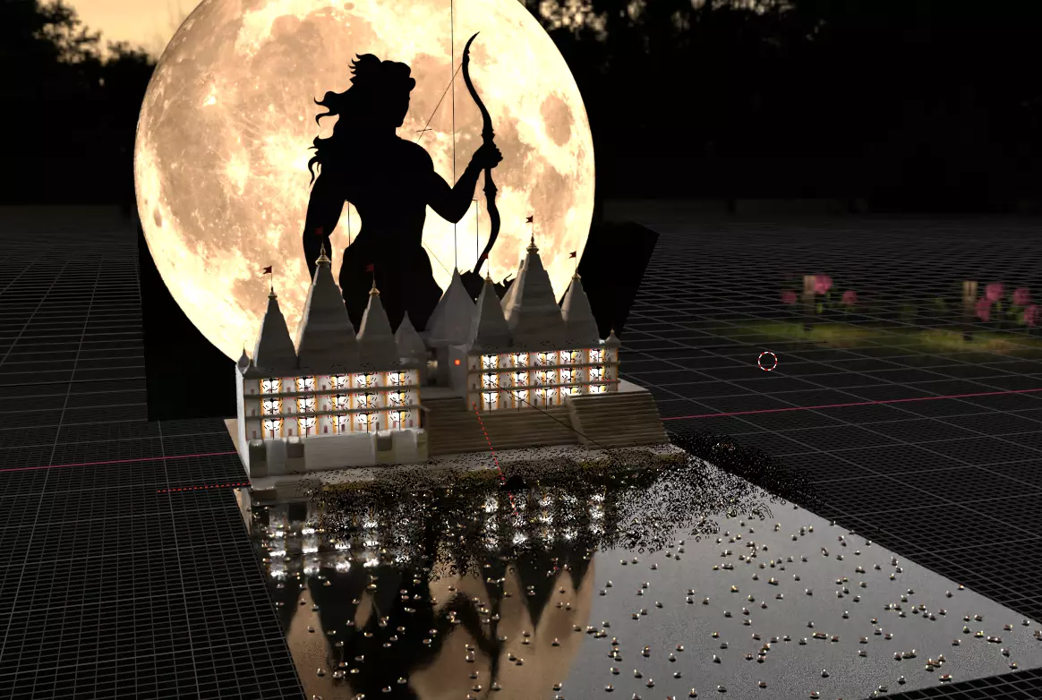 Hindu temple Low-poly 3D model_11