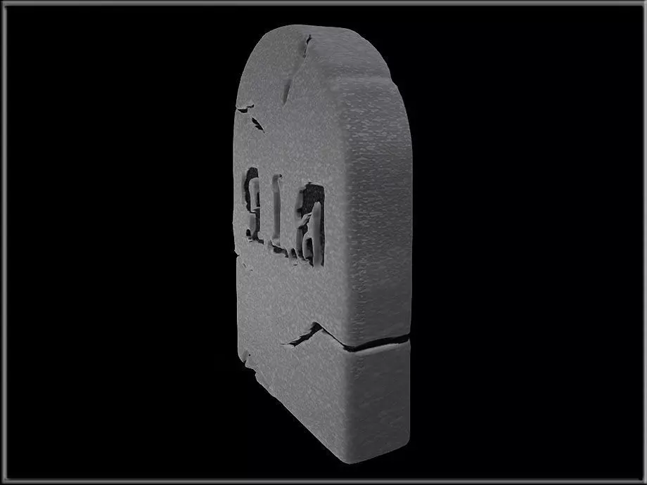 RIP Tombstone Low-poly 3D model_2